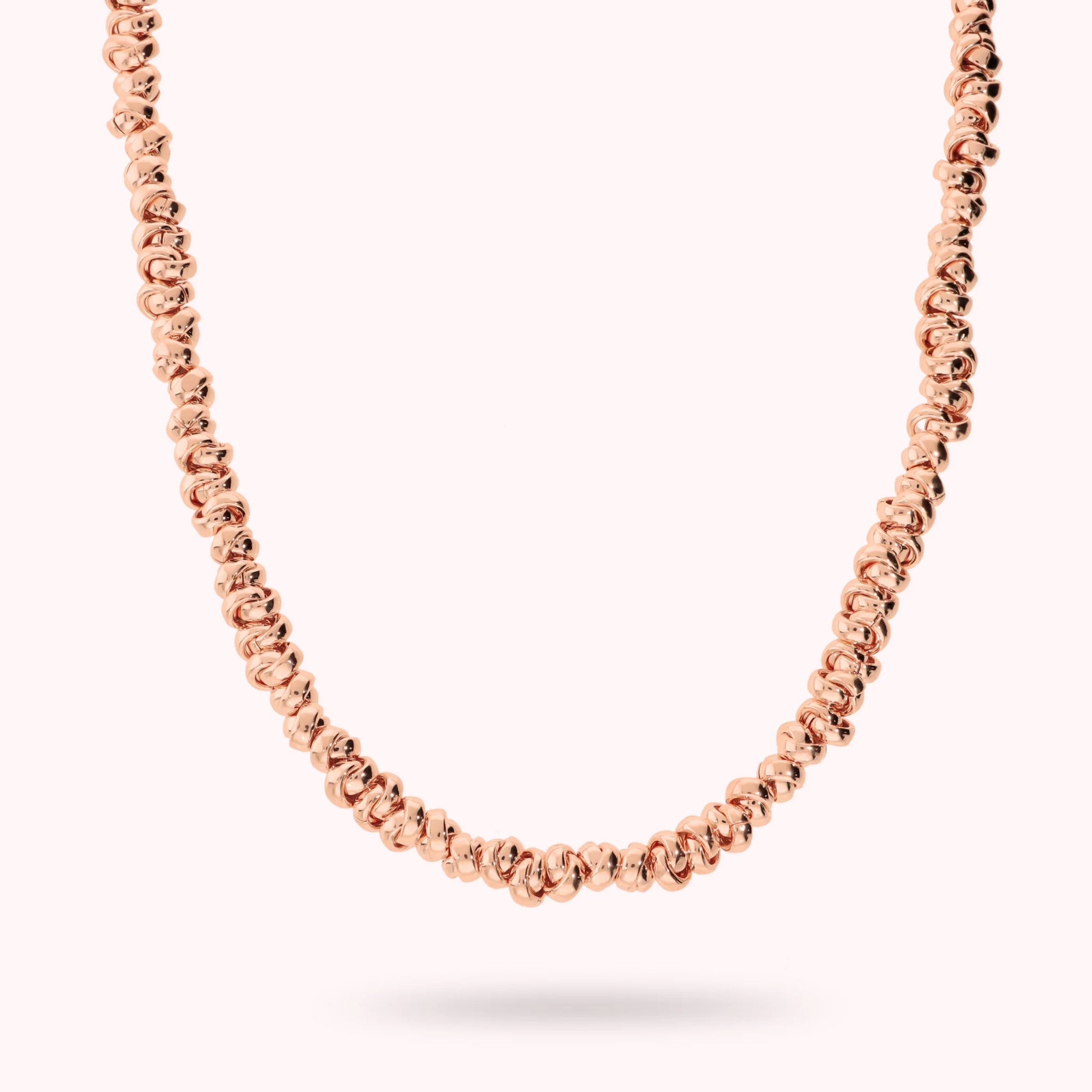 Collana ad Anelli Intrecciati Lucida