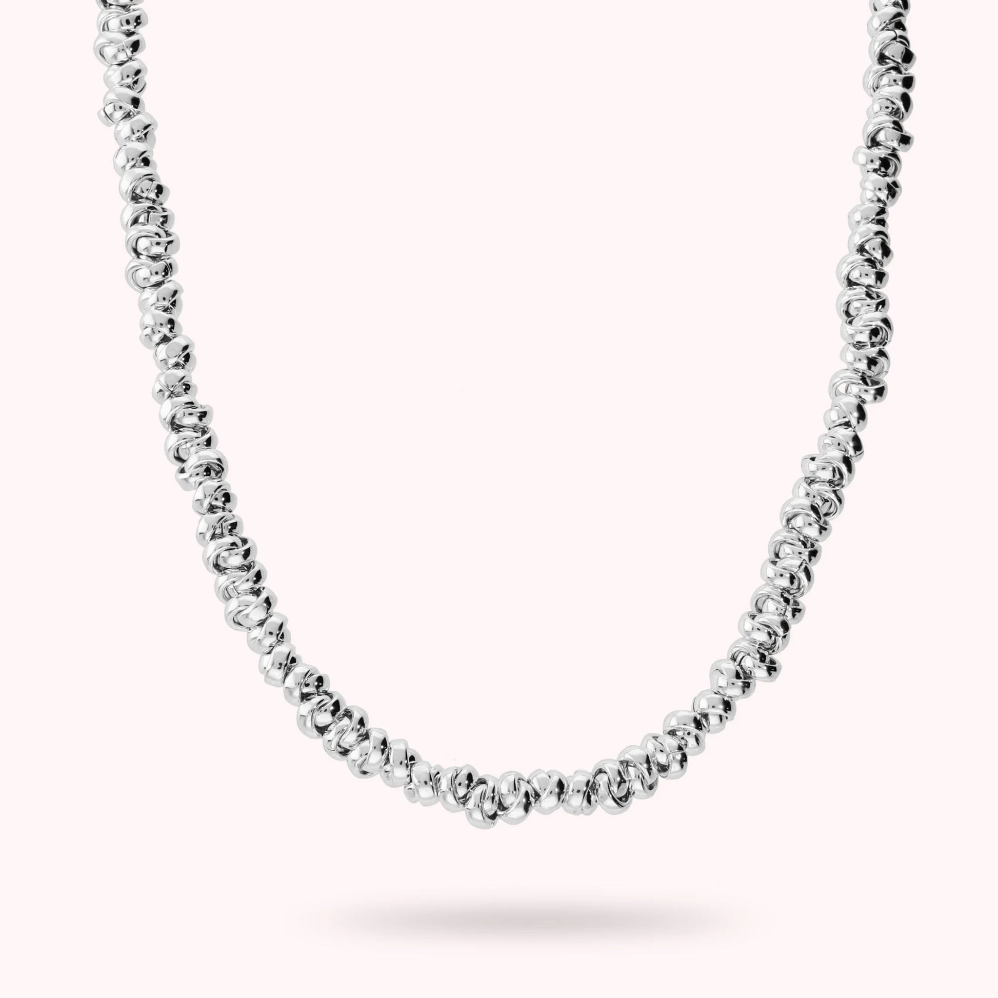Collana ad Anelli Intrecciati Lucida