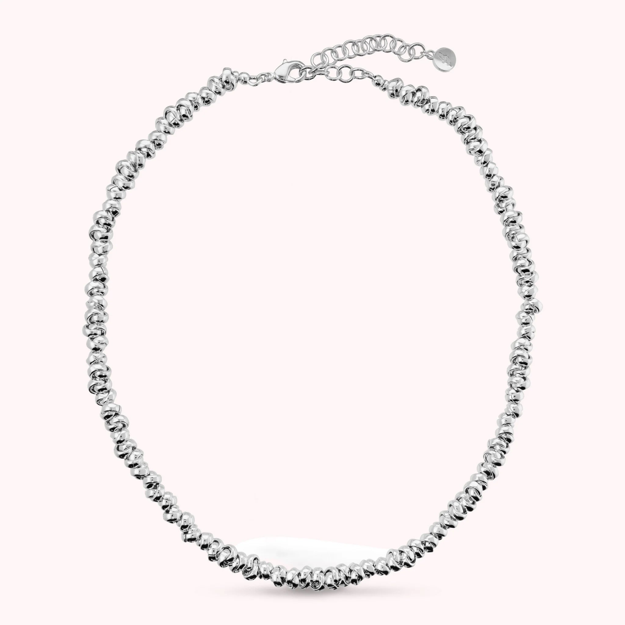 Polished Intertwined Ring Necklace
