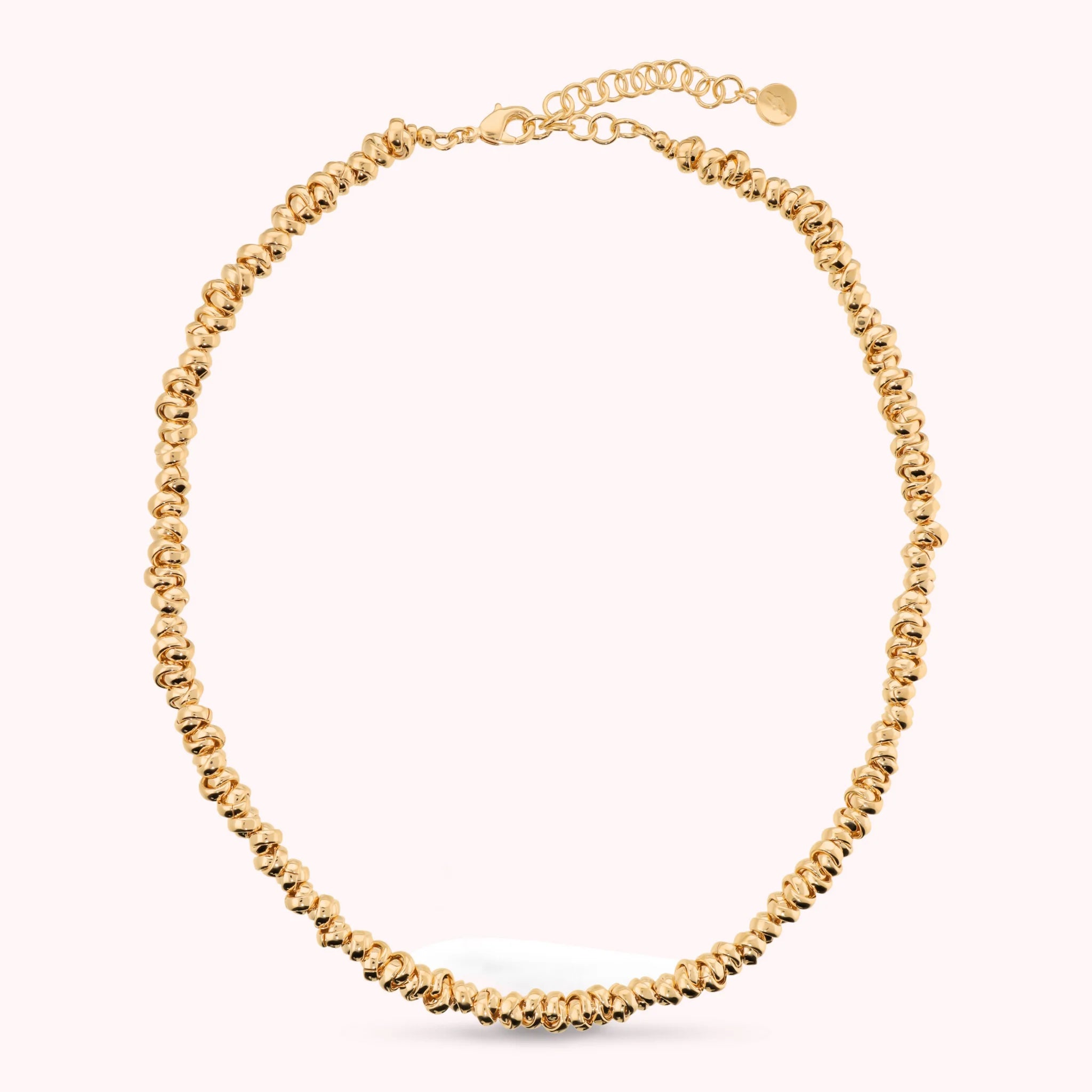 Polished Intertwined Ring Necklace