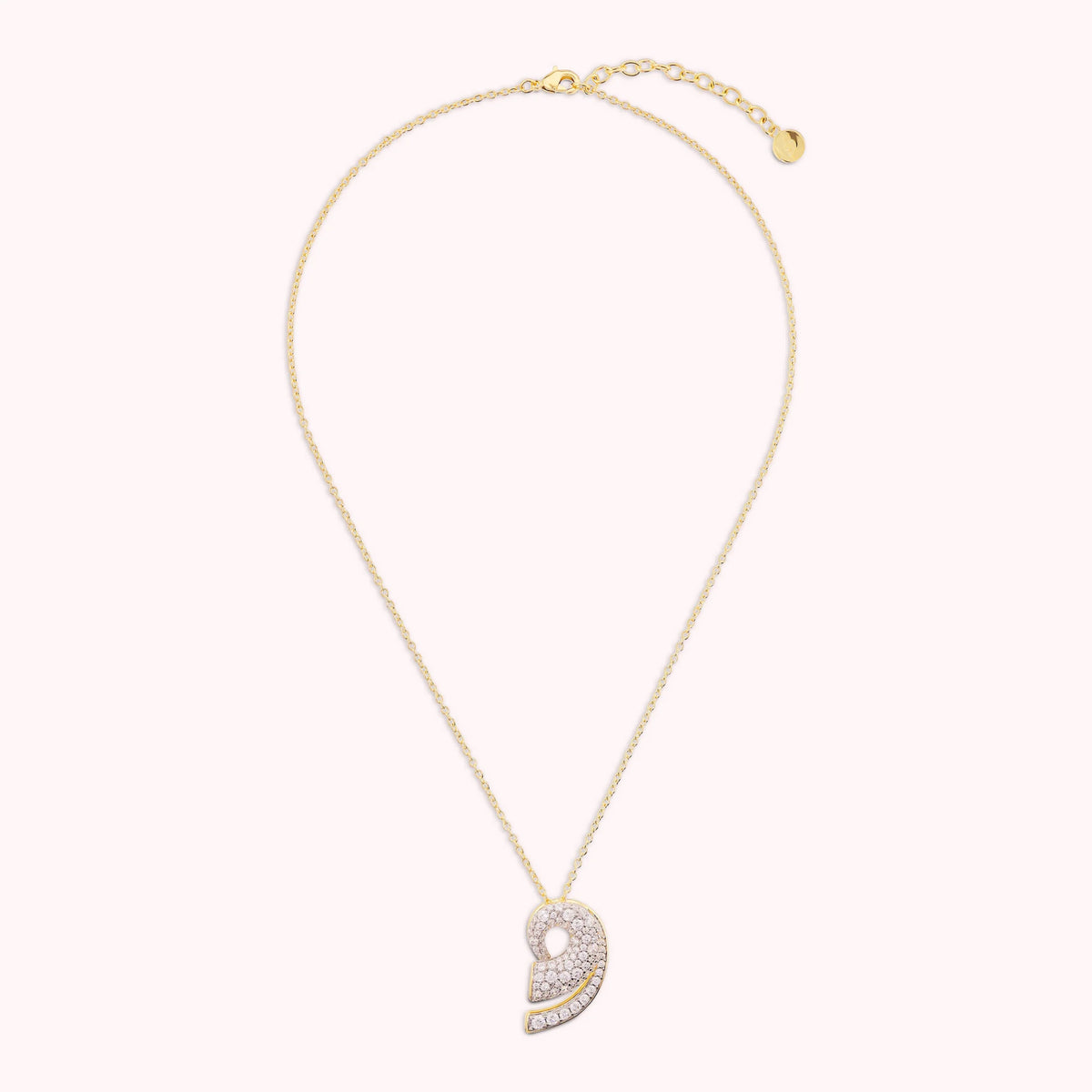 Halskette mit Spiralanhänger und Cubic-Zirkonia-Pavé  