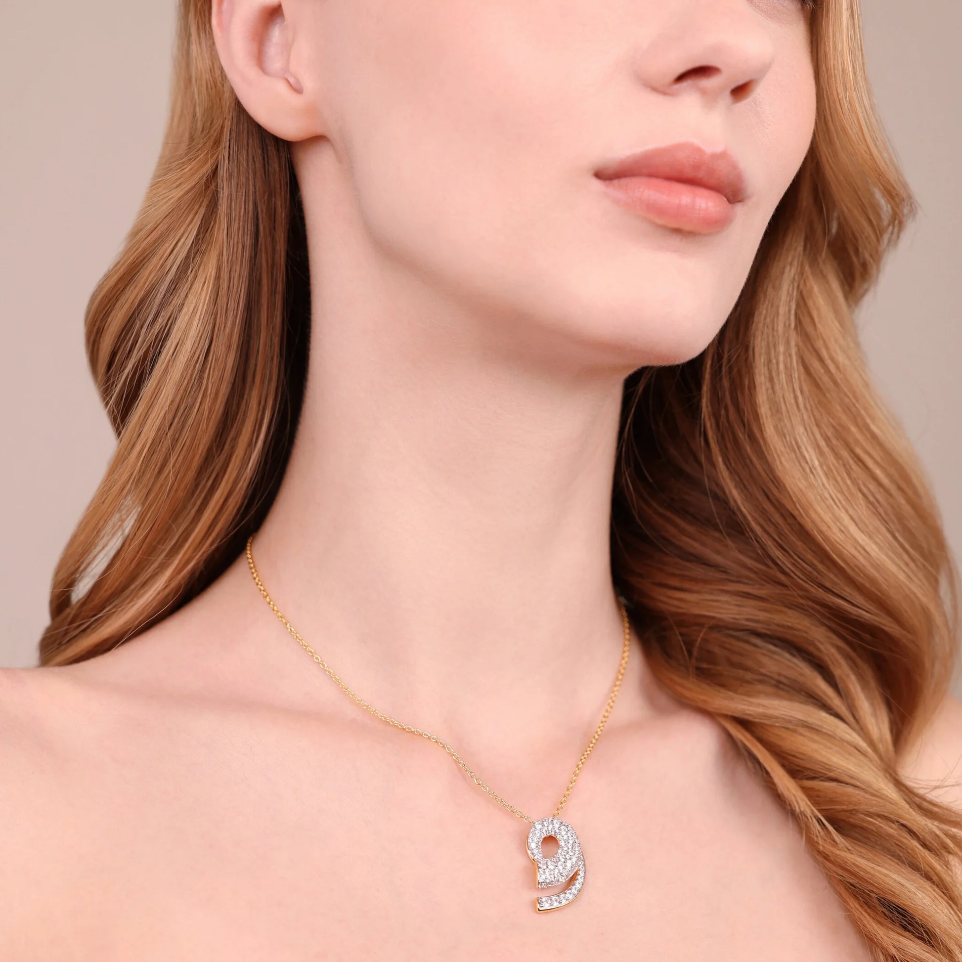 Collana Ciondolo Spirale con Pavé di Cubic Zirconia