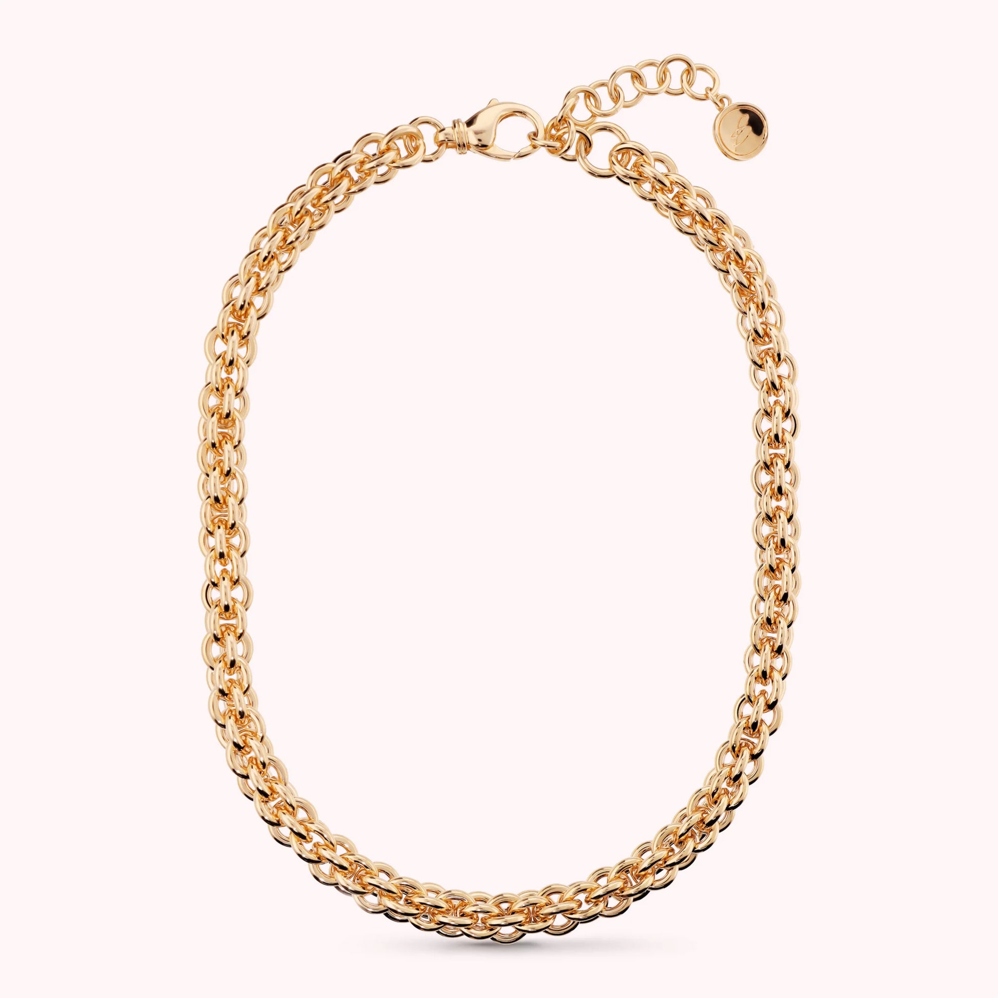 Glänzende Kette mit geflochtenem Muster