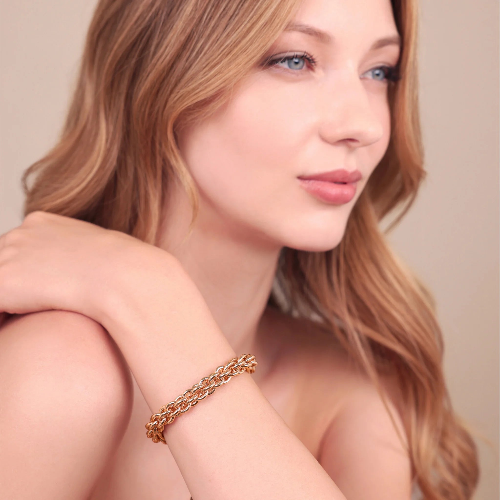 Bracciale Maglia a Intreccio Lucida