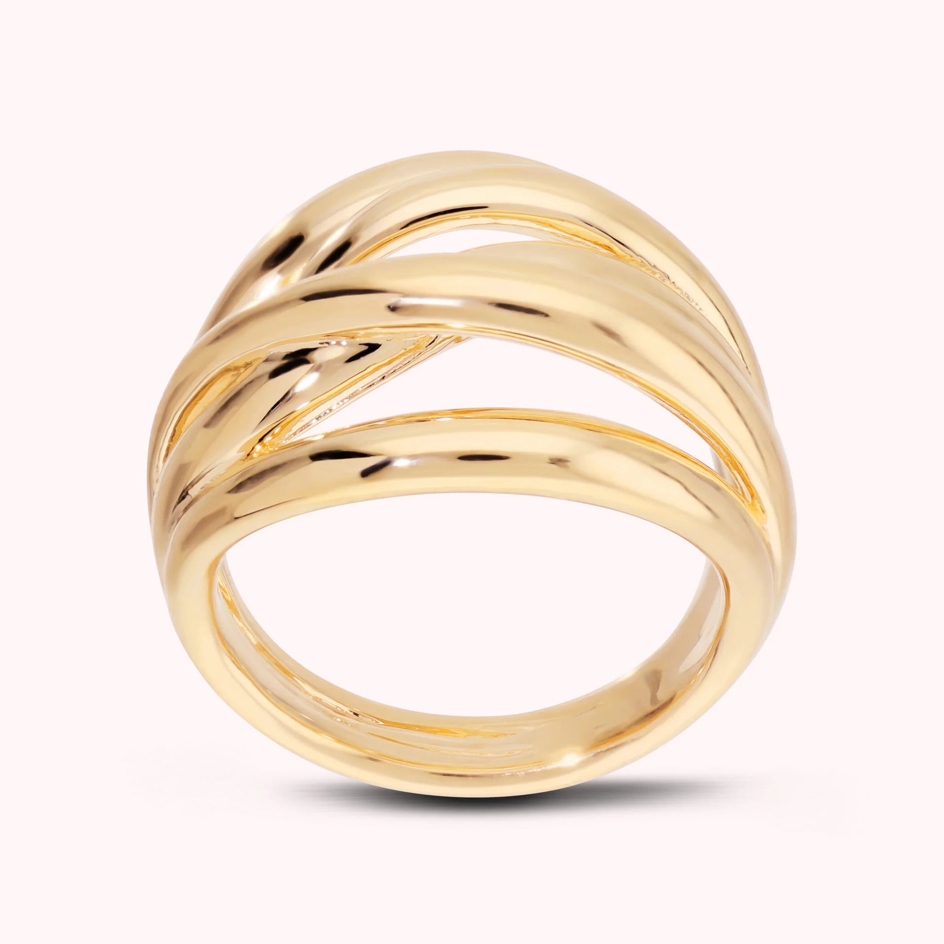 Bague polie « Flamme »