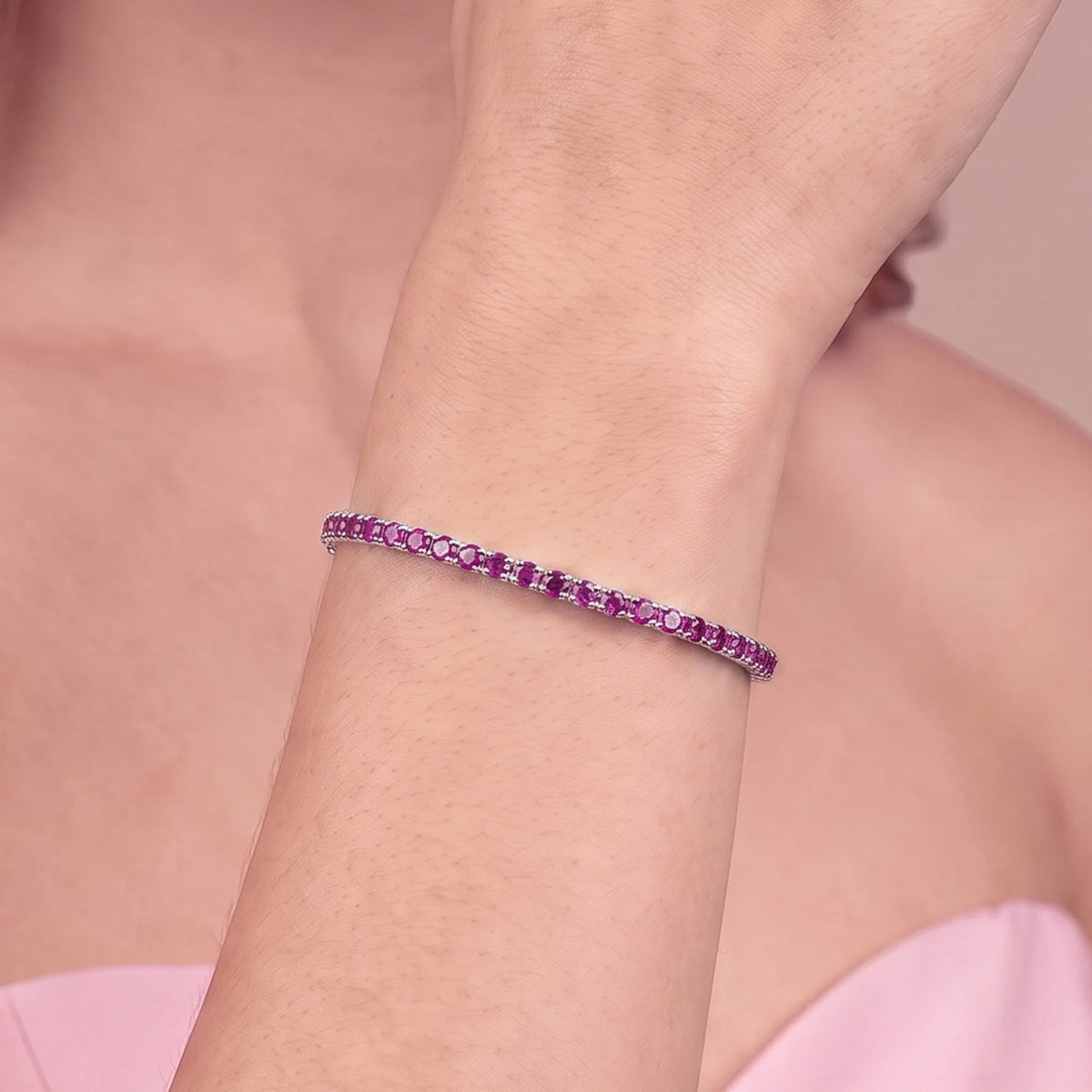 Bracciale Tennis Memory con Cubic Zirconia Placcato Oro 18Kt
