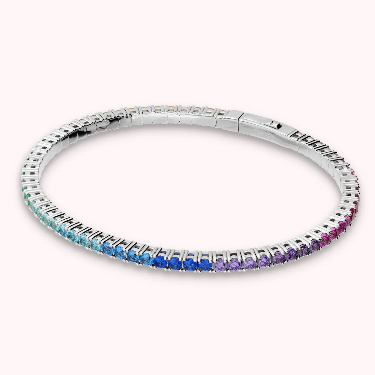 Bracciale Tennis Memory con Cubic Zirconia Placcato Oro 18Kt
