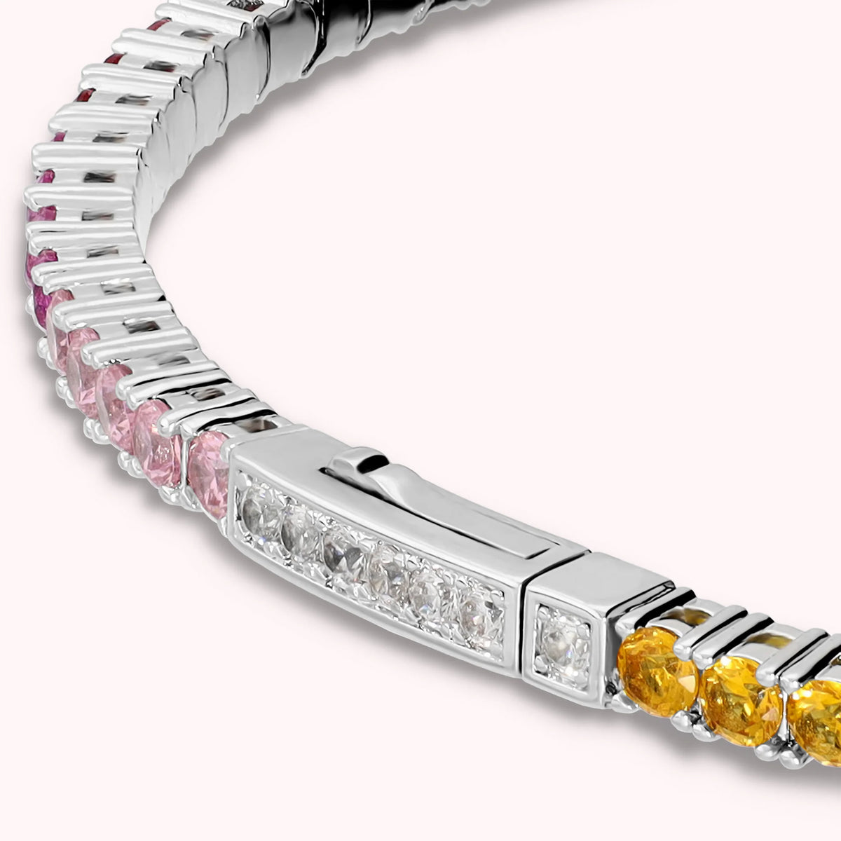 Bracciale Tennis Memory con Cubic Zirconia Placcato Oro 18Kt