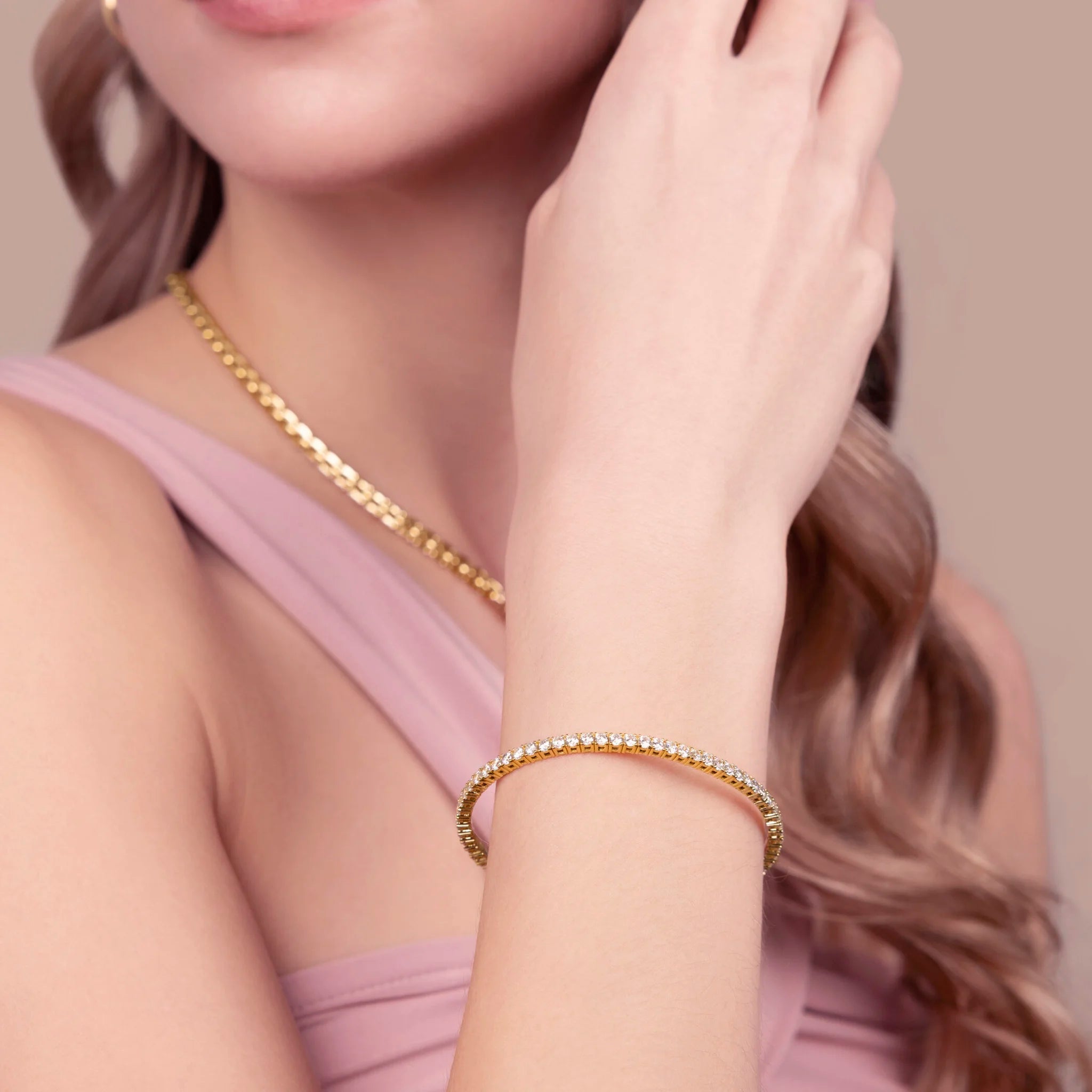 Bracciale Tennis Memory con Cubic Zirconia