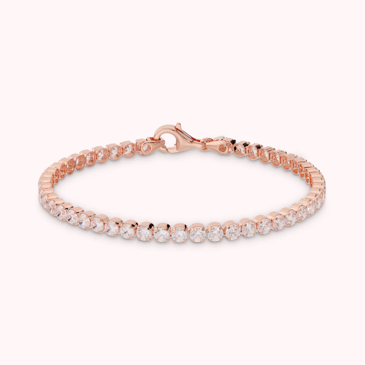 Tennis Bracelet with Round Cubic Zirconia