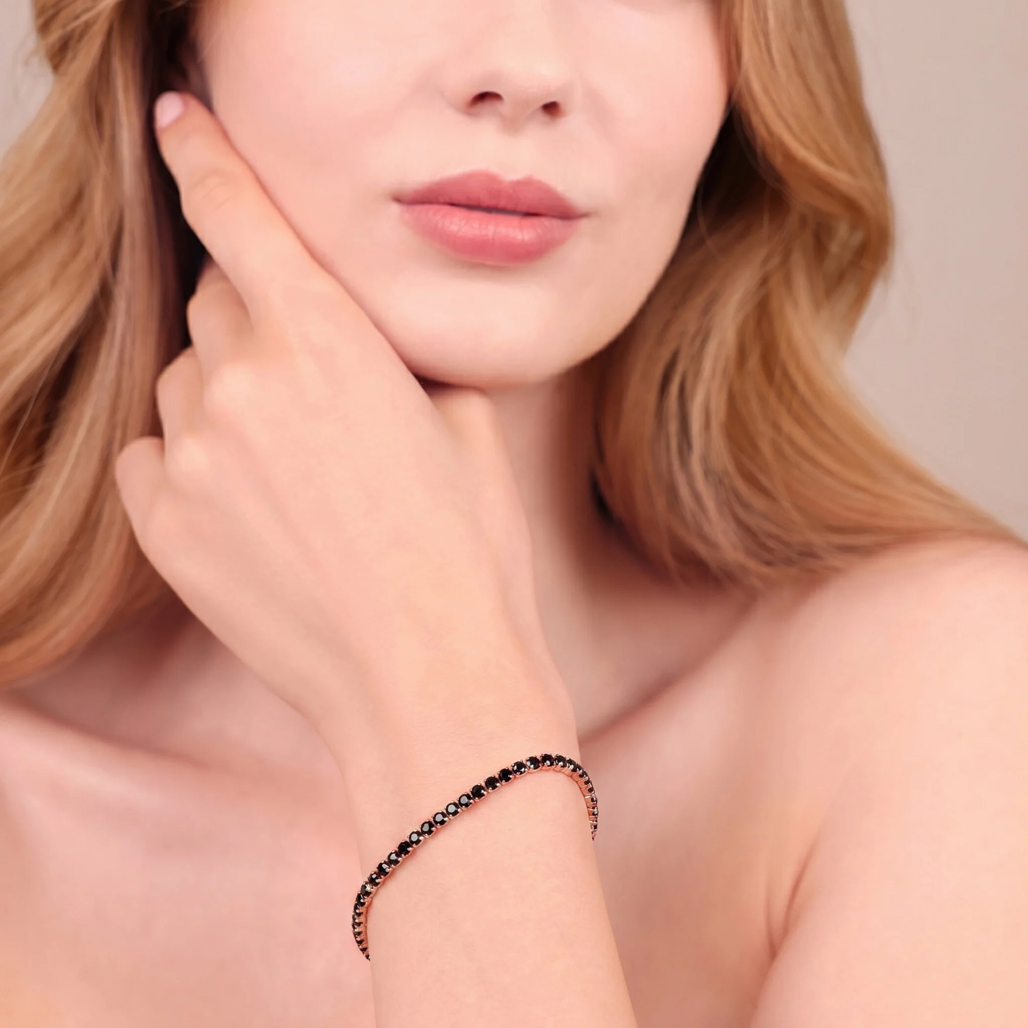 Tennis Bracelet with Round Cubic Zirconia