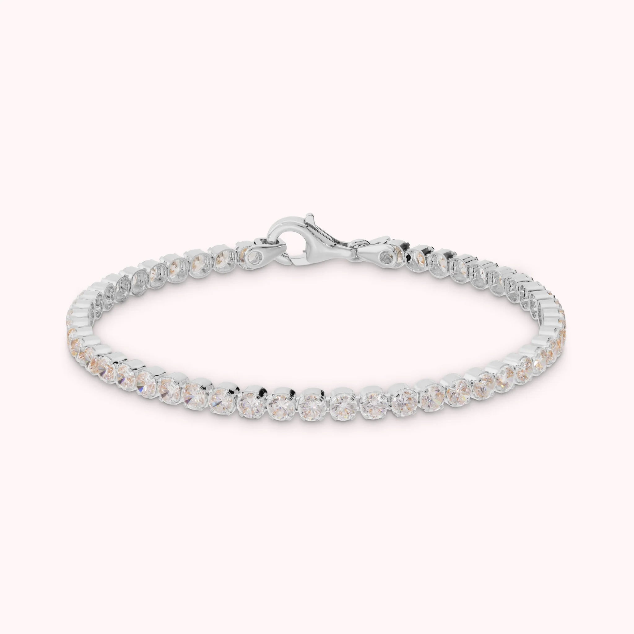 Tennis Bracelet with Round Cubic Zirconia