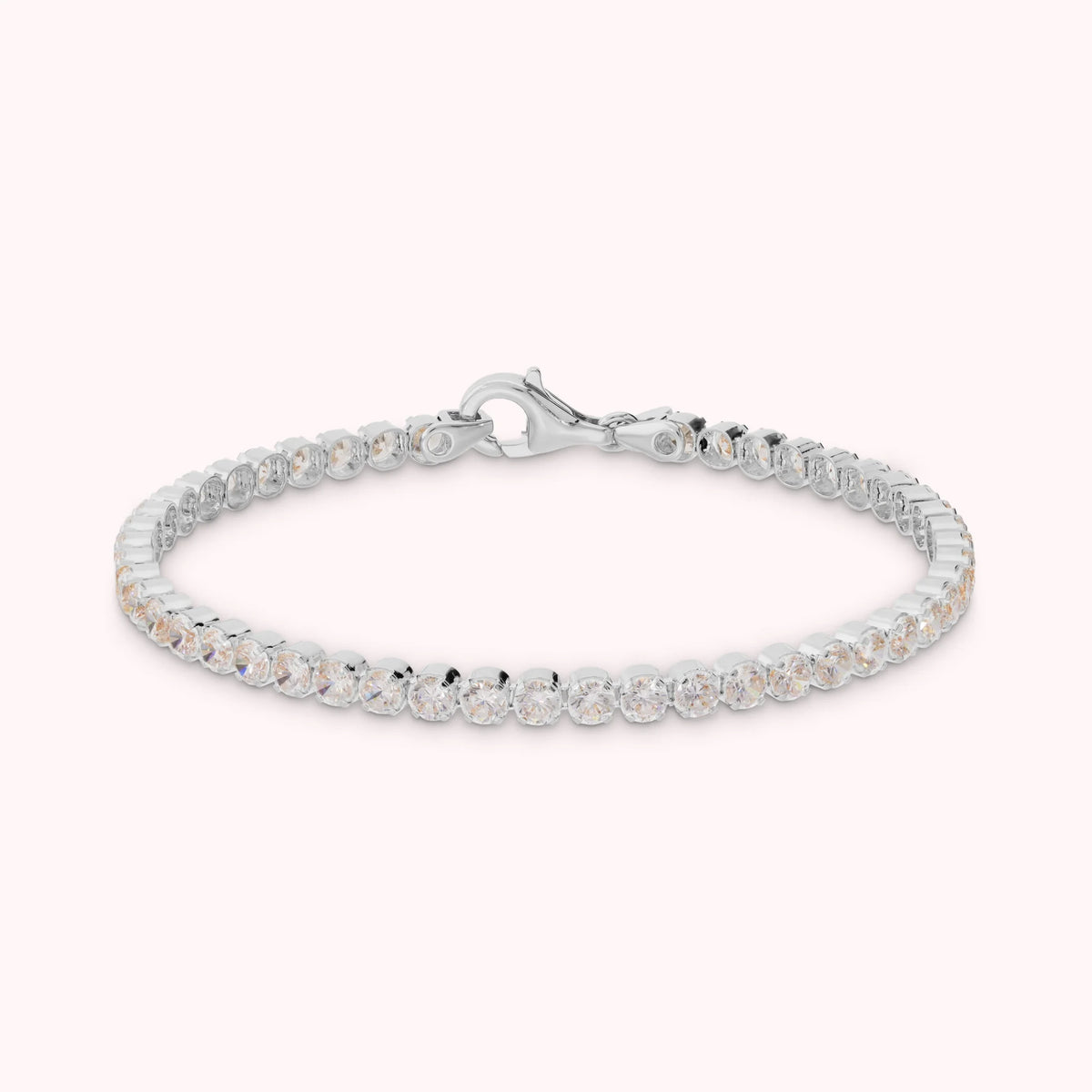 Tennis Bracelet with Round Cubic Zirconia