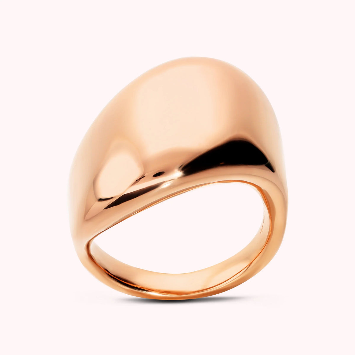 Anello a Fascia Lucido Design Sinuoso