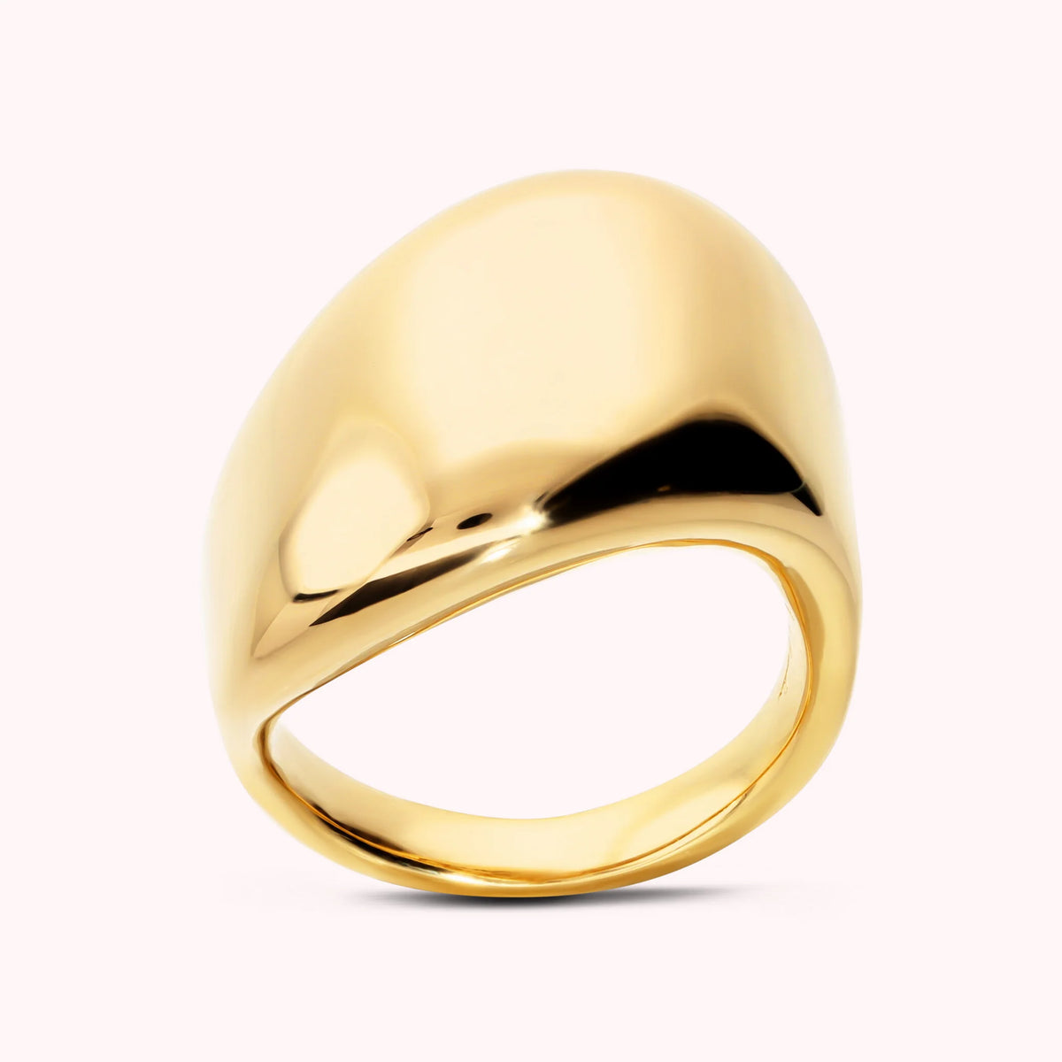 Anello a Fascia Lucido Design Sinuoso