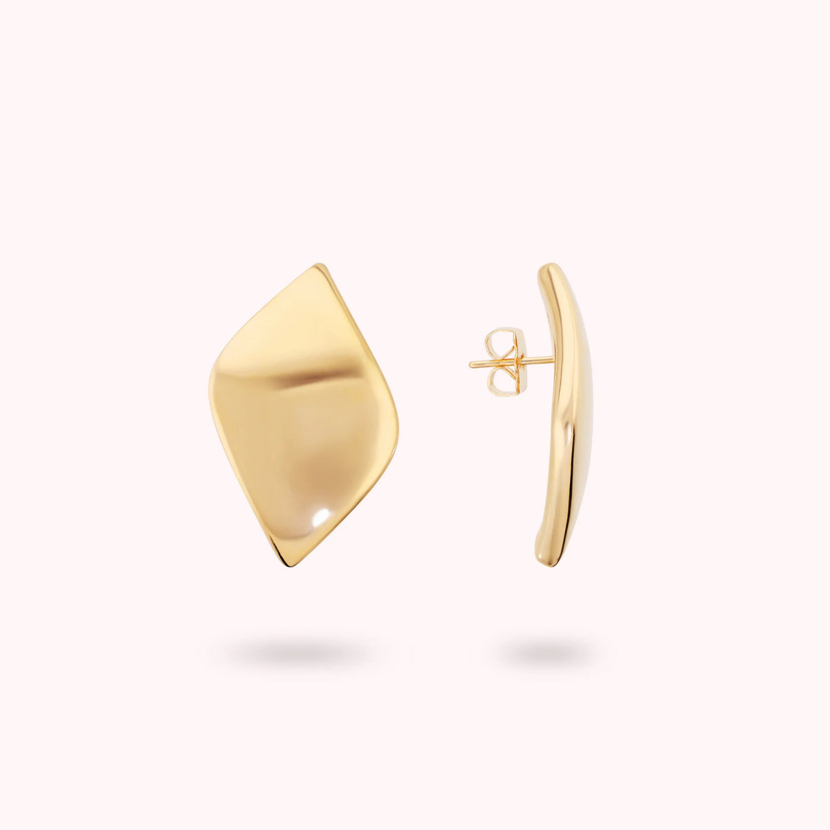 Polished Leaf Earrings