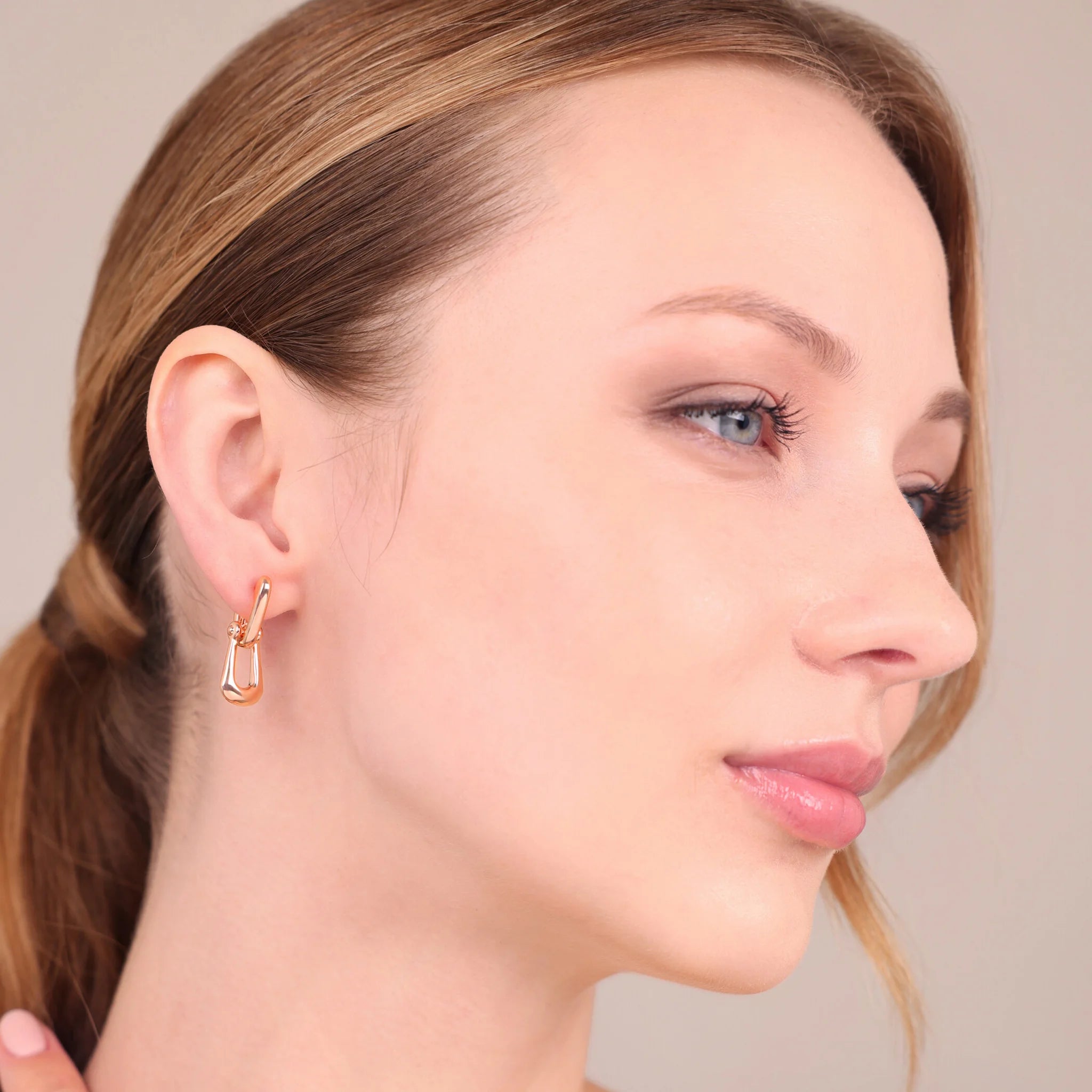 Glossy Cuff Drop Earrings