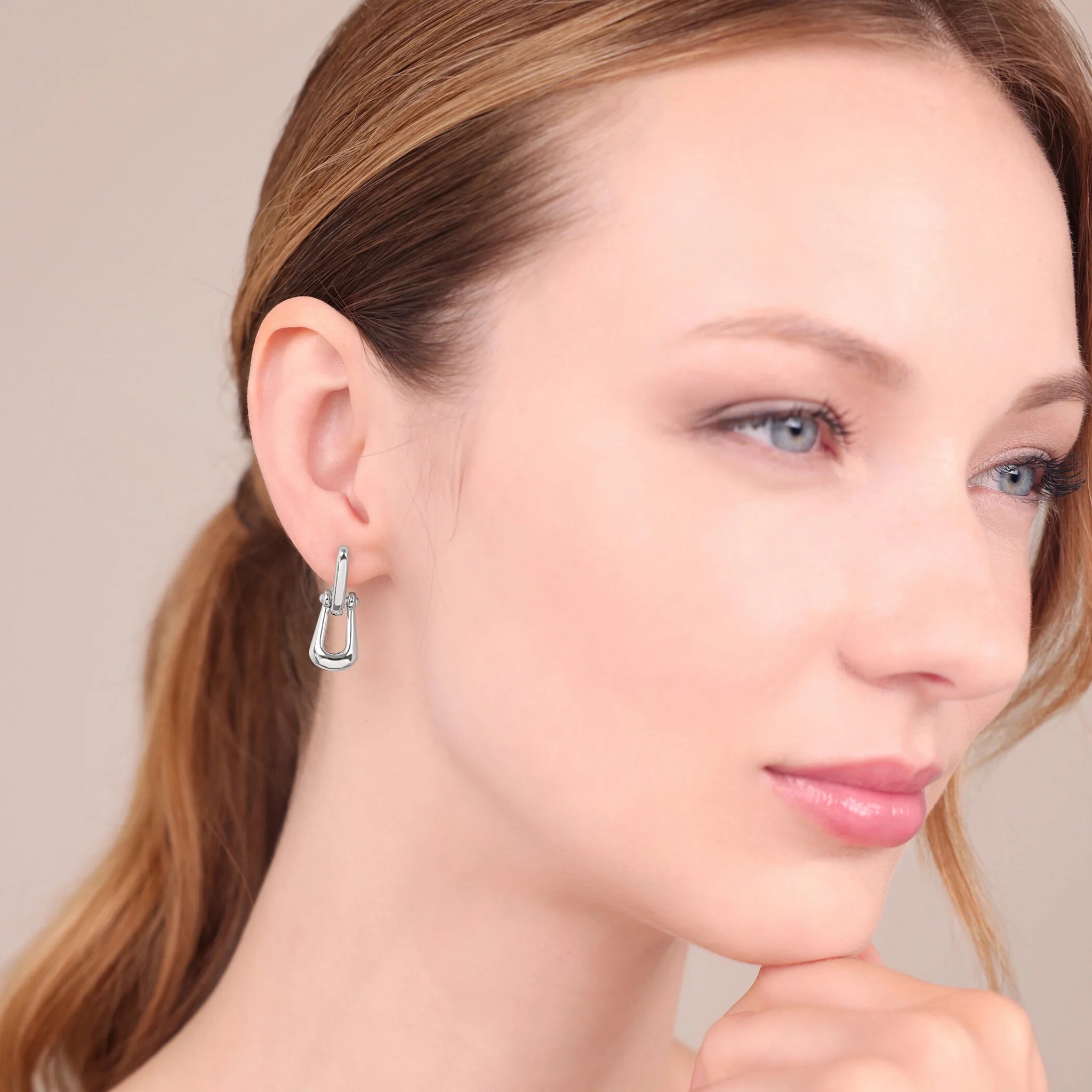 Glossy Cuff Drop Earrings