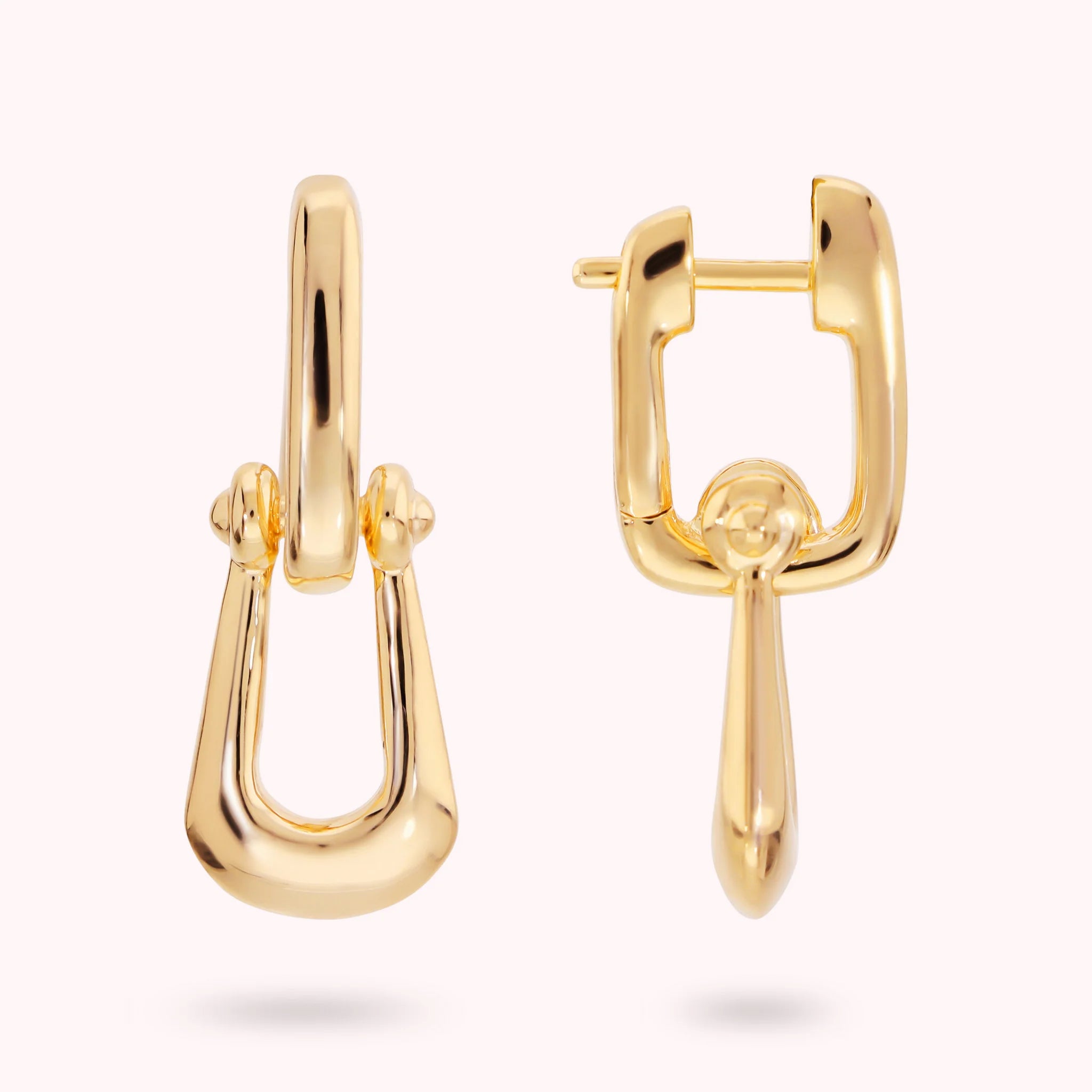 Glossy Cuff Drop Earrings