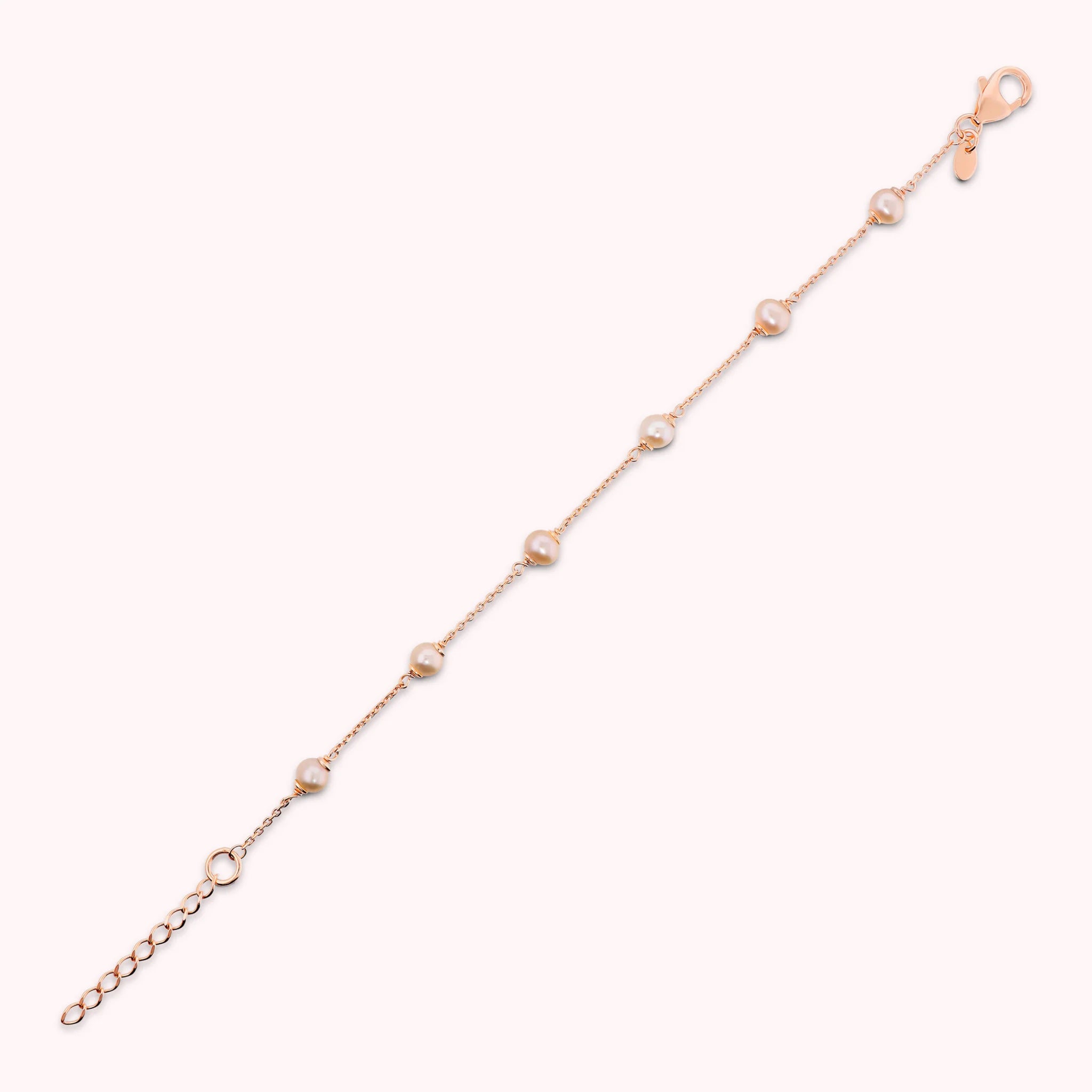 Bracciale con Perle Rosa d'Acqua Dolce Ø5/5.5mm