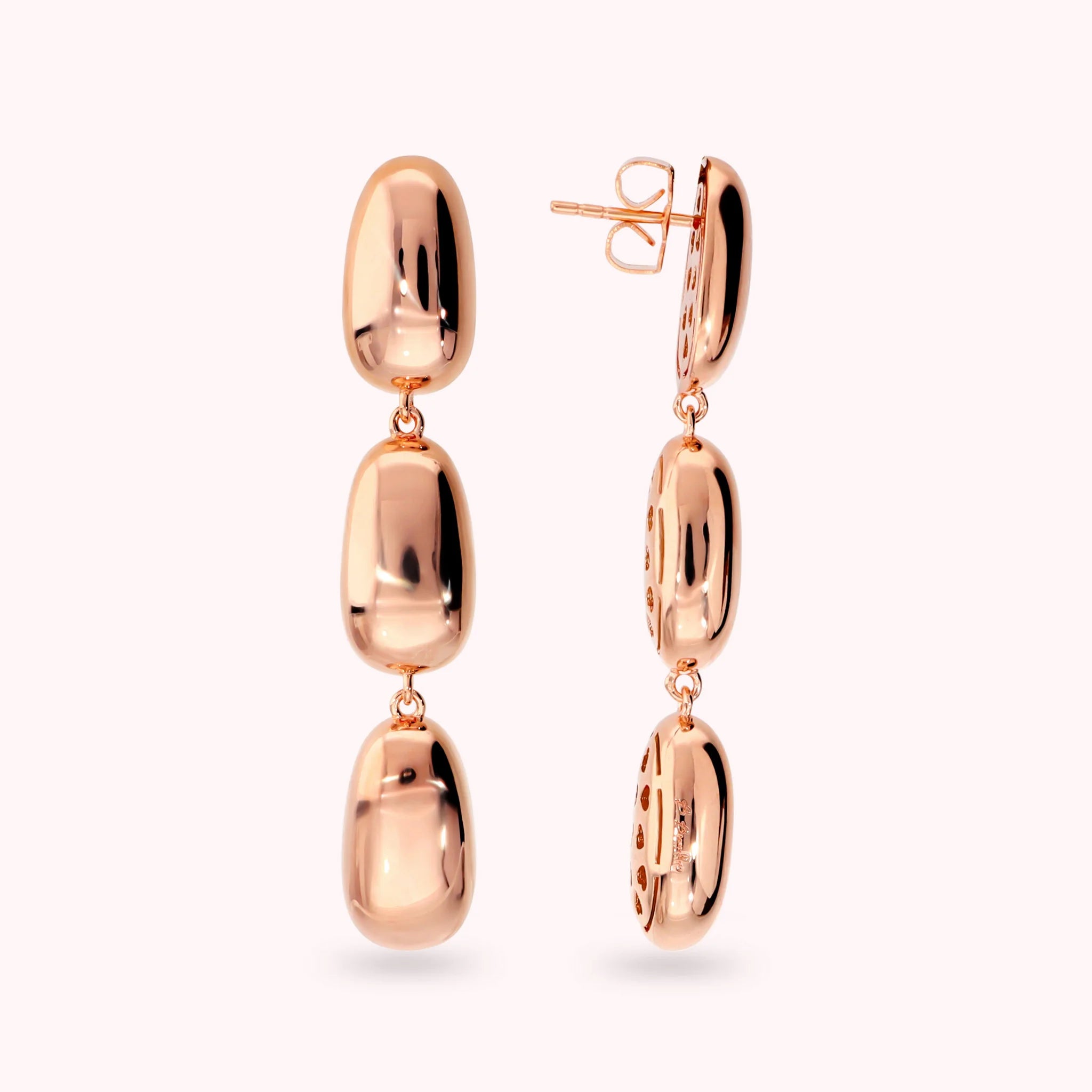 Dangling Earrings with Oval Elements