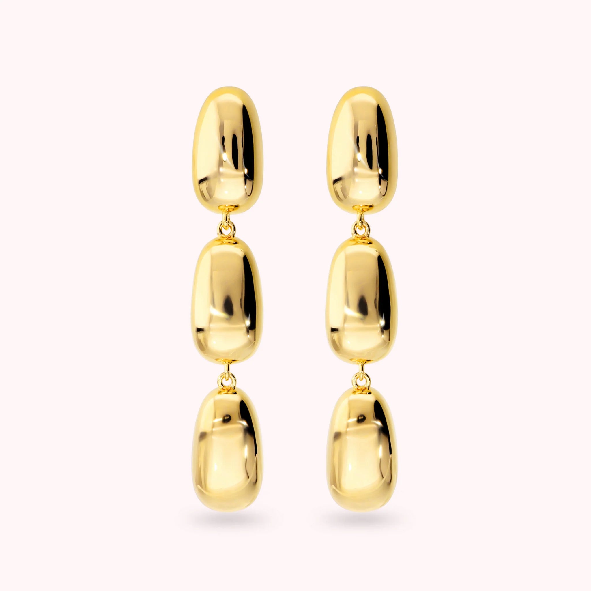 Dangling Earrings with Oval Elements