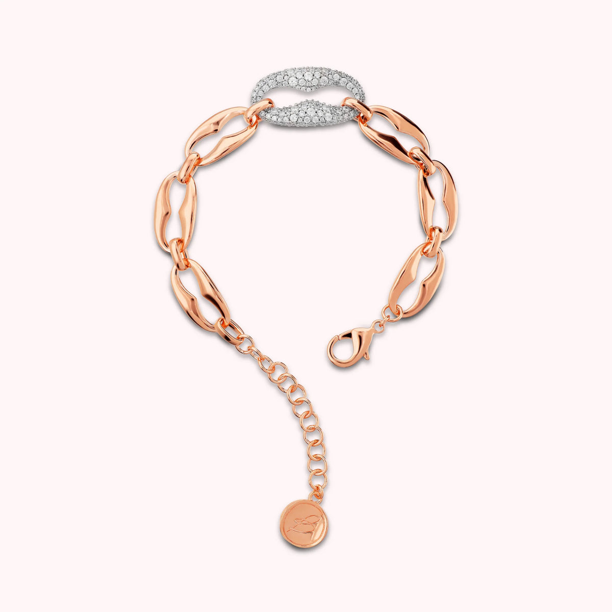 Maxi Marine Chain Bracelet with Cubic Zirconia Pavé