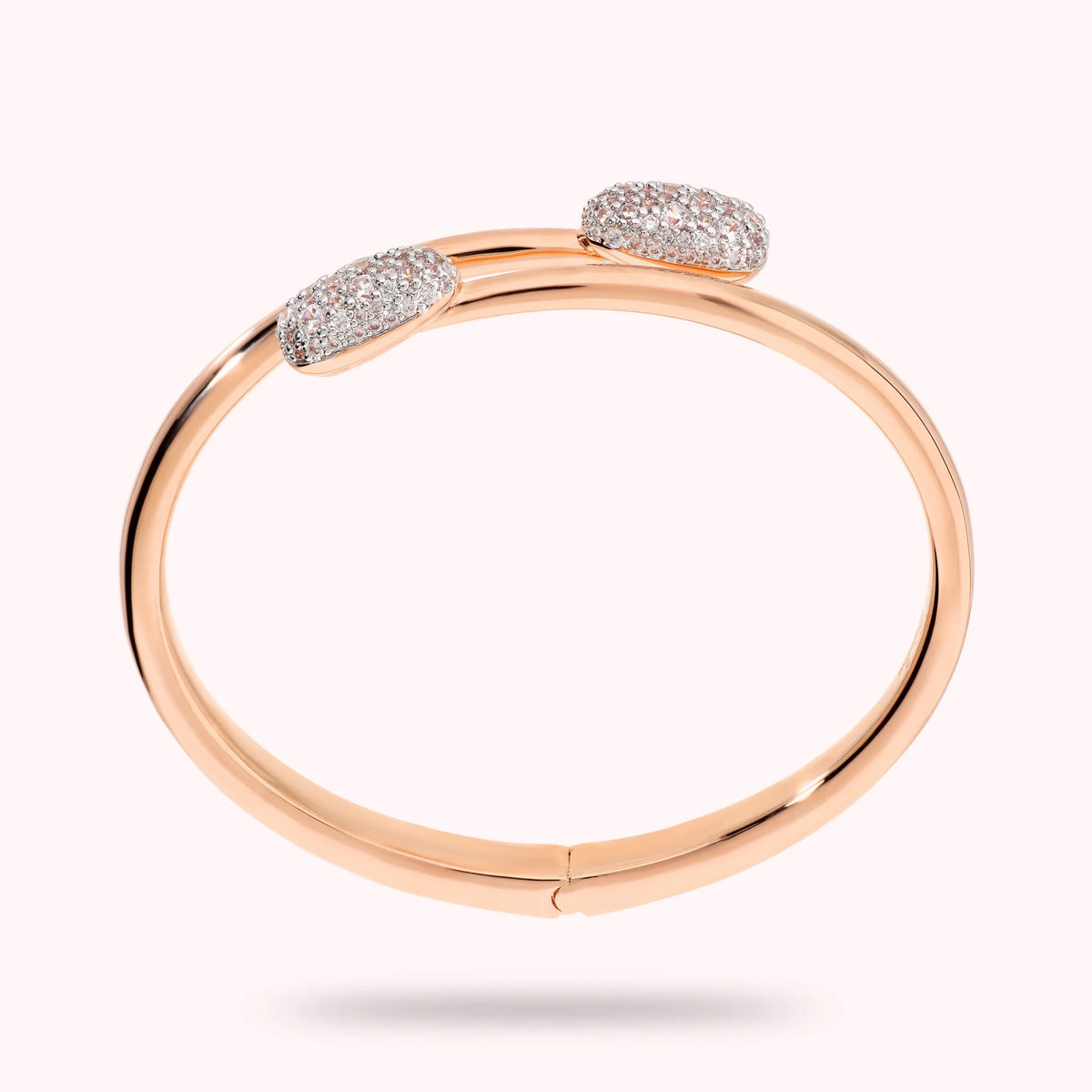 Rigid Pepita Contrarié Bracelet with Cubic Zirconia Pavé