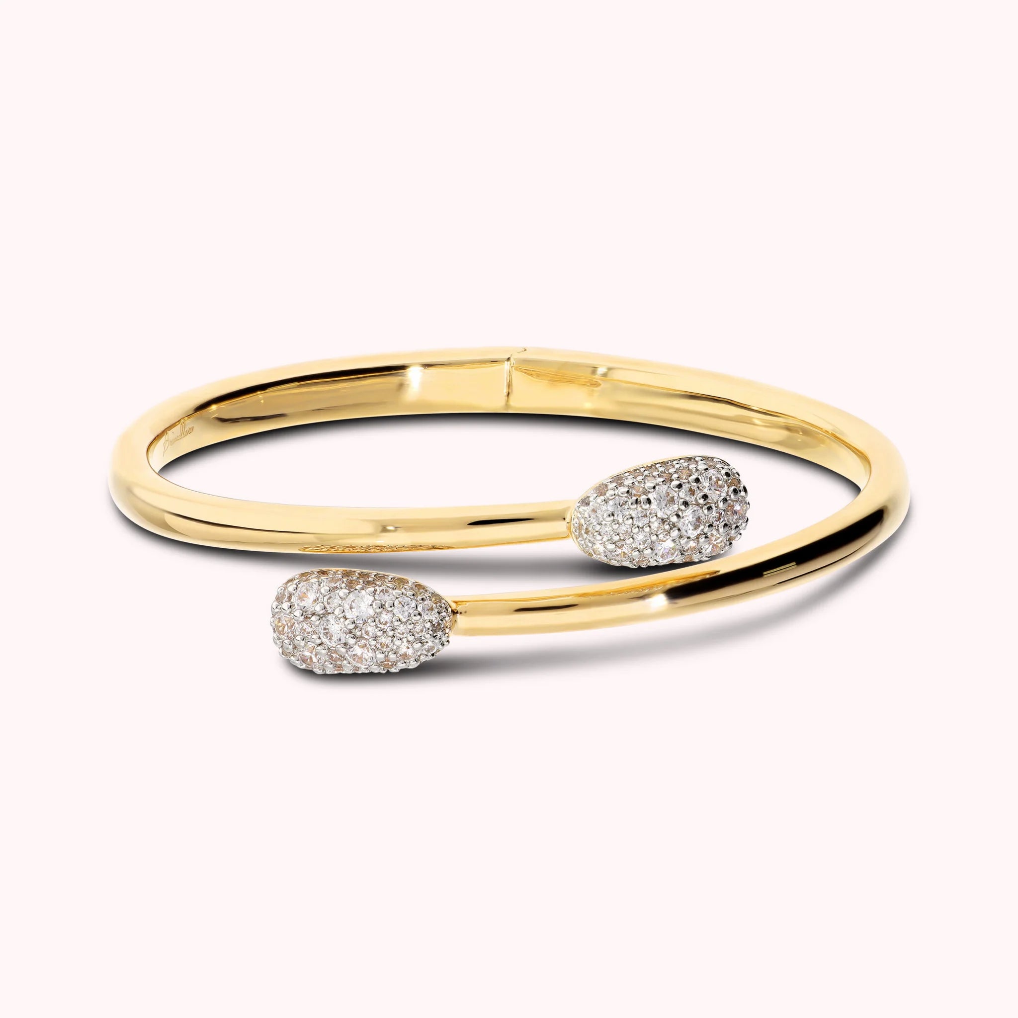 Rigid Pepita Contrarié Bracelet with Cubic Zirconia Pavé