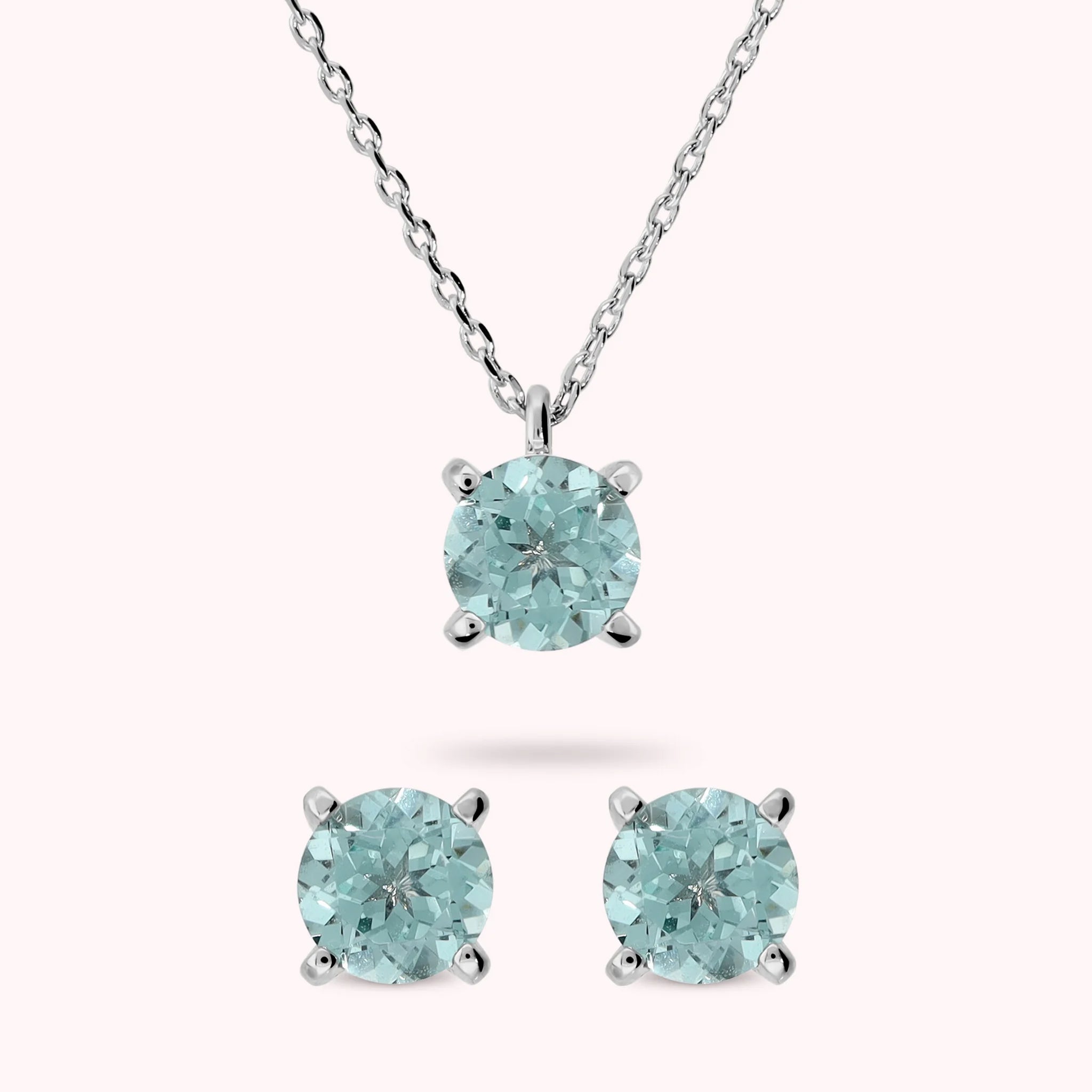 Set Collana + Orecchini a Bottone Punto Luce Glow