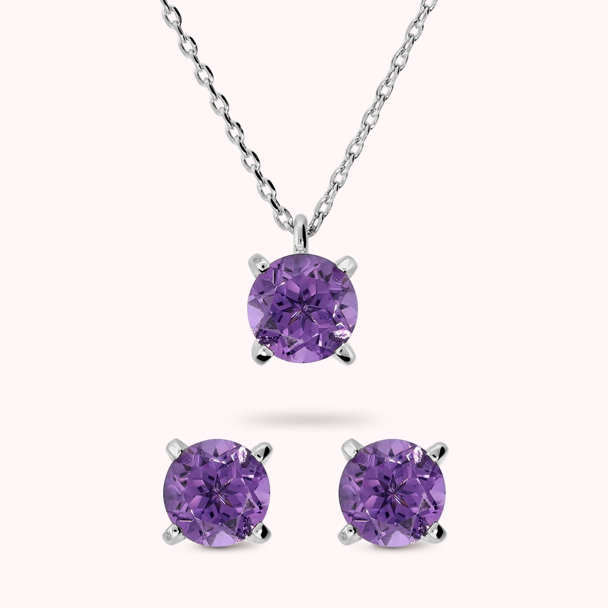 Set Collana + Orecchini a Bottone Punto Luce Glow