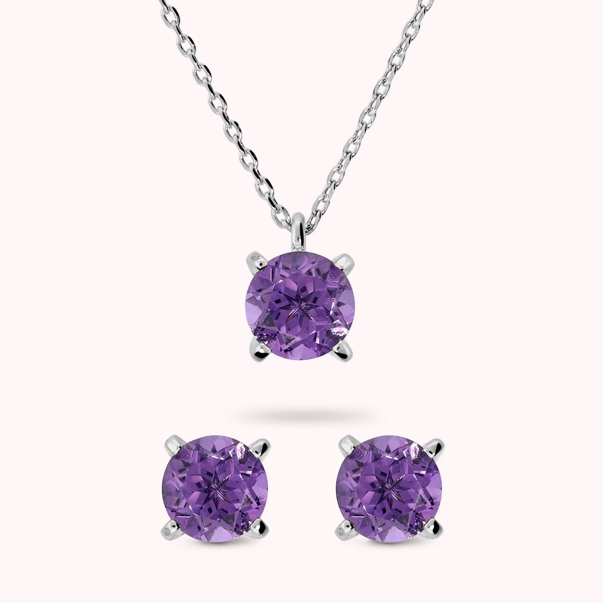 Set Necklace + Glow Stud Earrings with Light Point