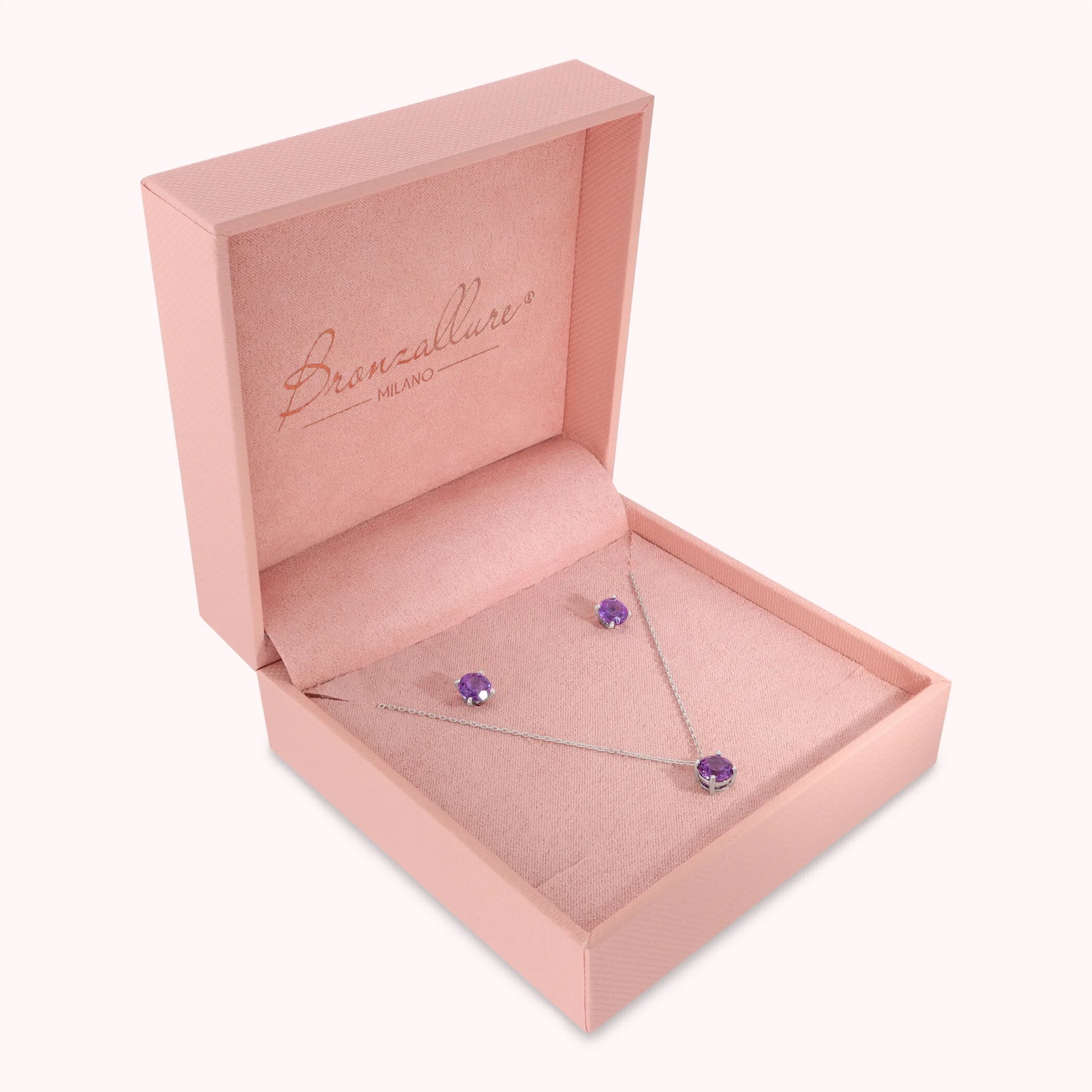 Set Necklace + Glow Stud Earrings with Light Point
