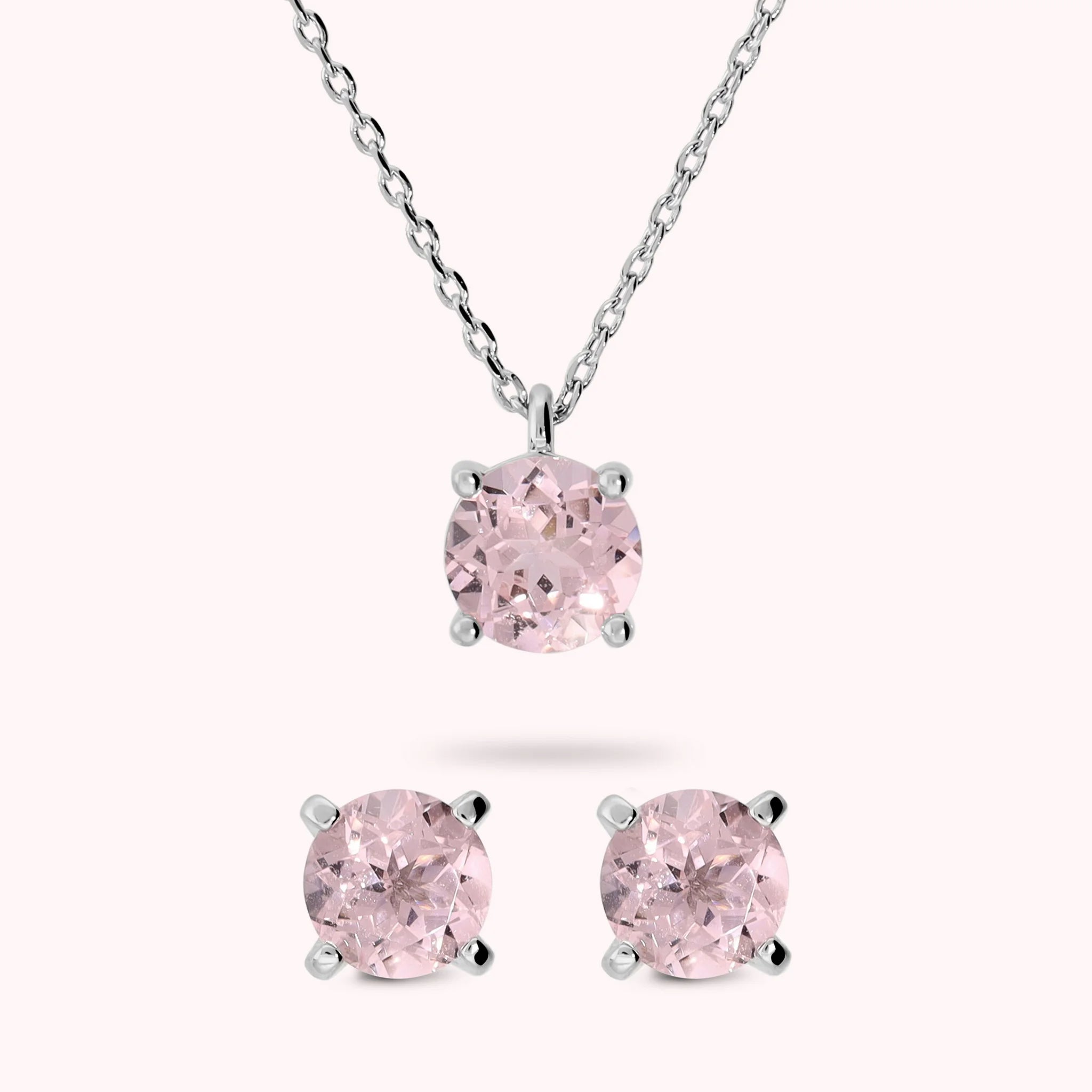 Set Collana + Orecchini a Bottone Punto Luce Glow