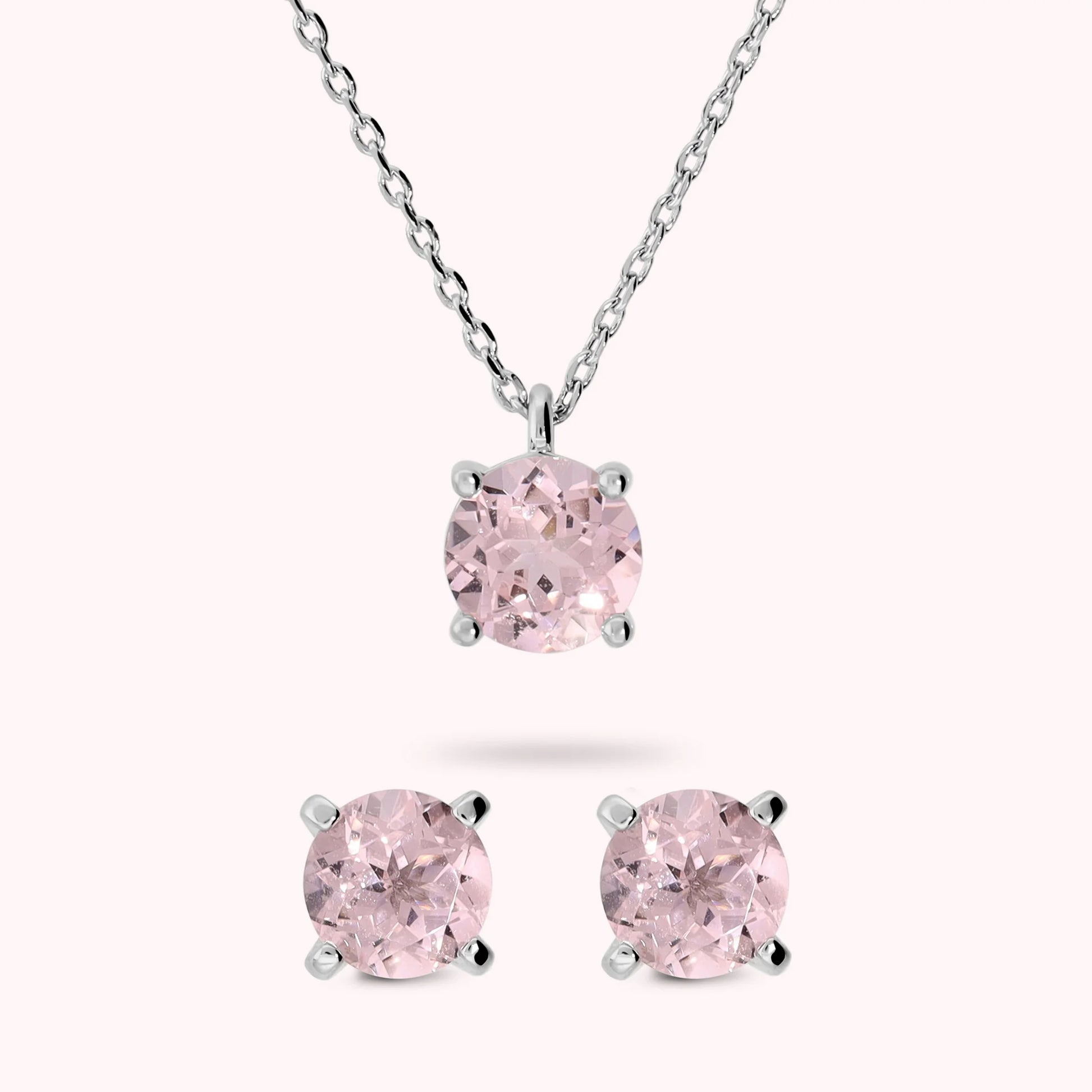 Set Necklace + Glow Stud Earrings with Light Point