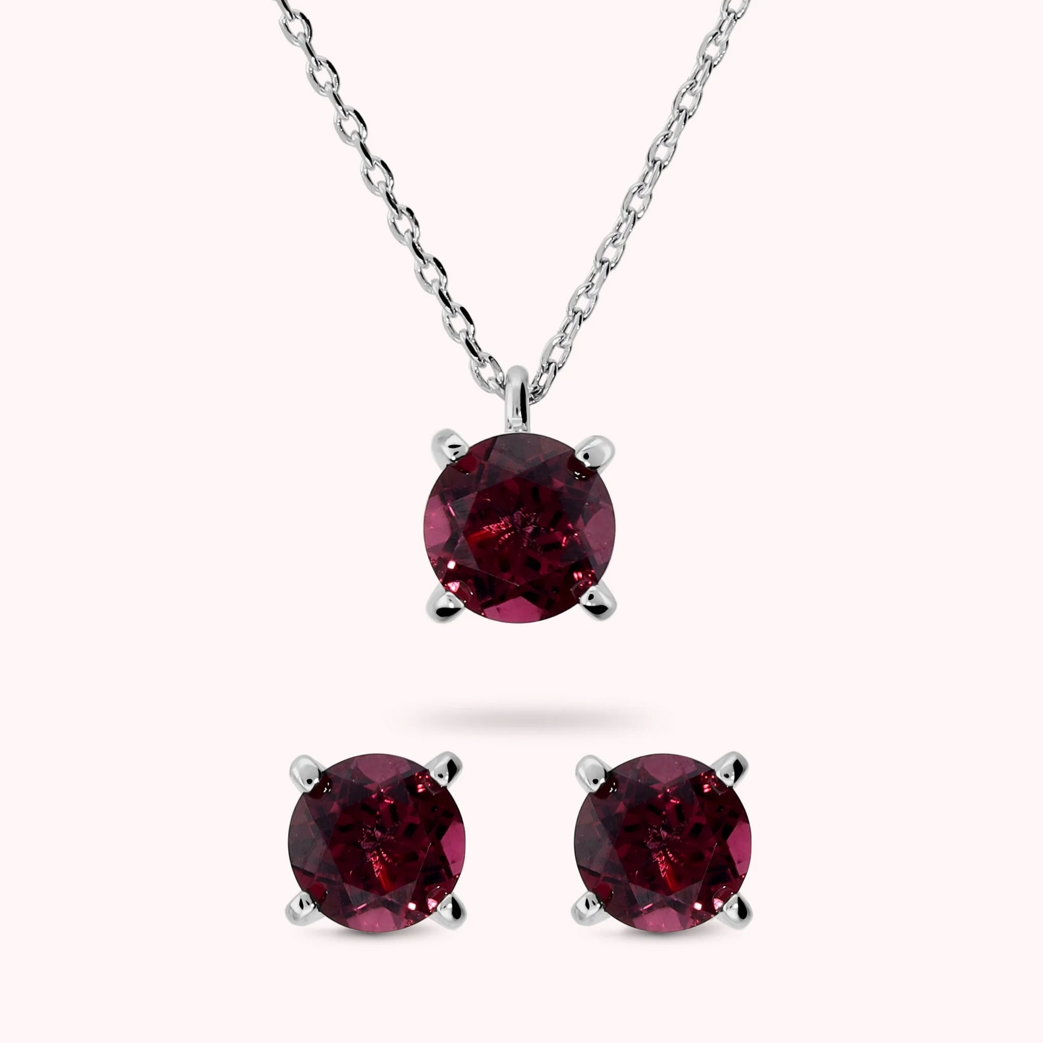 Set Collana + Orecchini a Bottone Punto Luce Glow