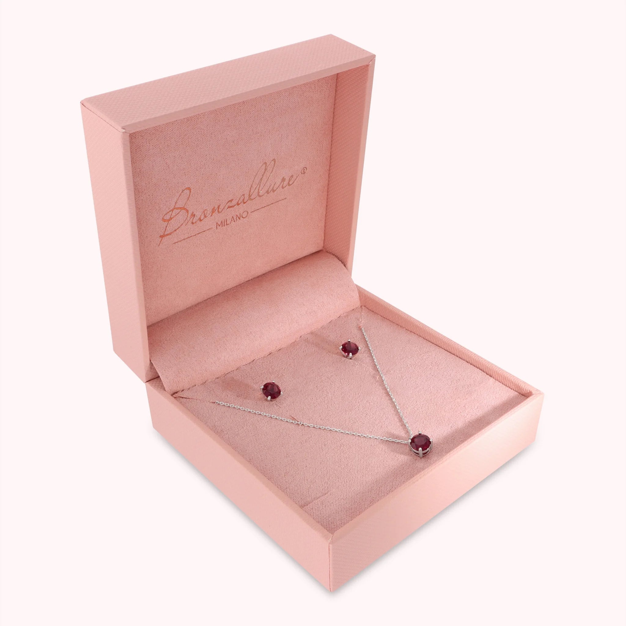 Set Collana + Orecchini a Bottone Punto Luce Glow