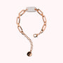 Squared Oval Link Bracelet with Cubic Zirconia Pavé
