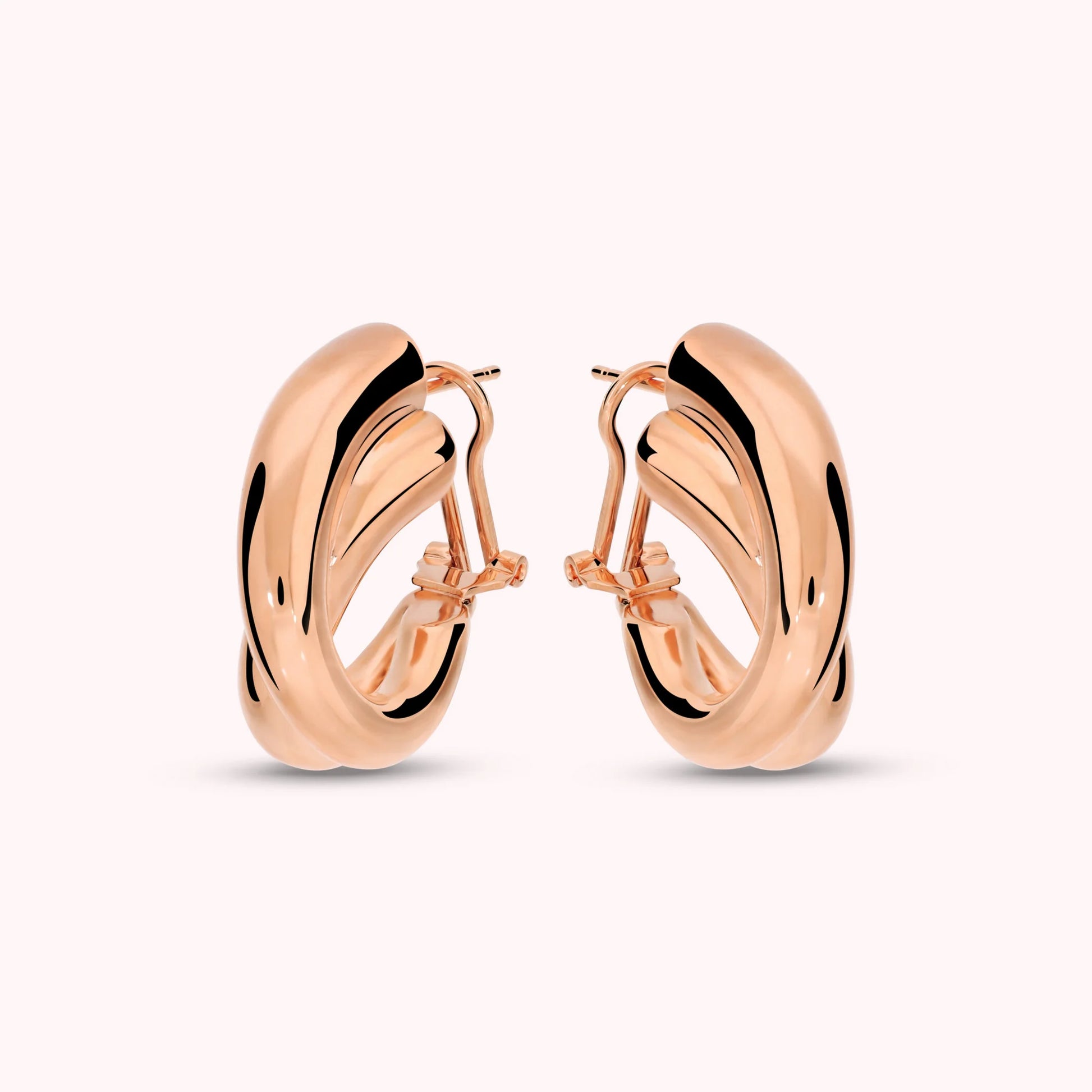 Boucles d'Oreilles Tressées Brillantes