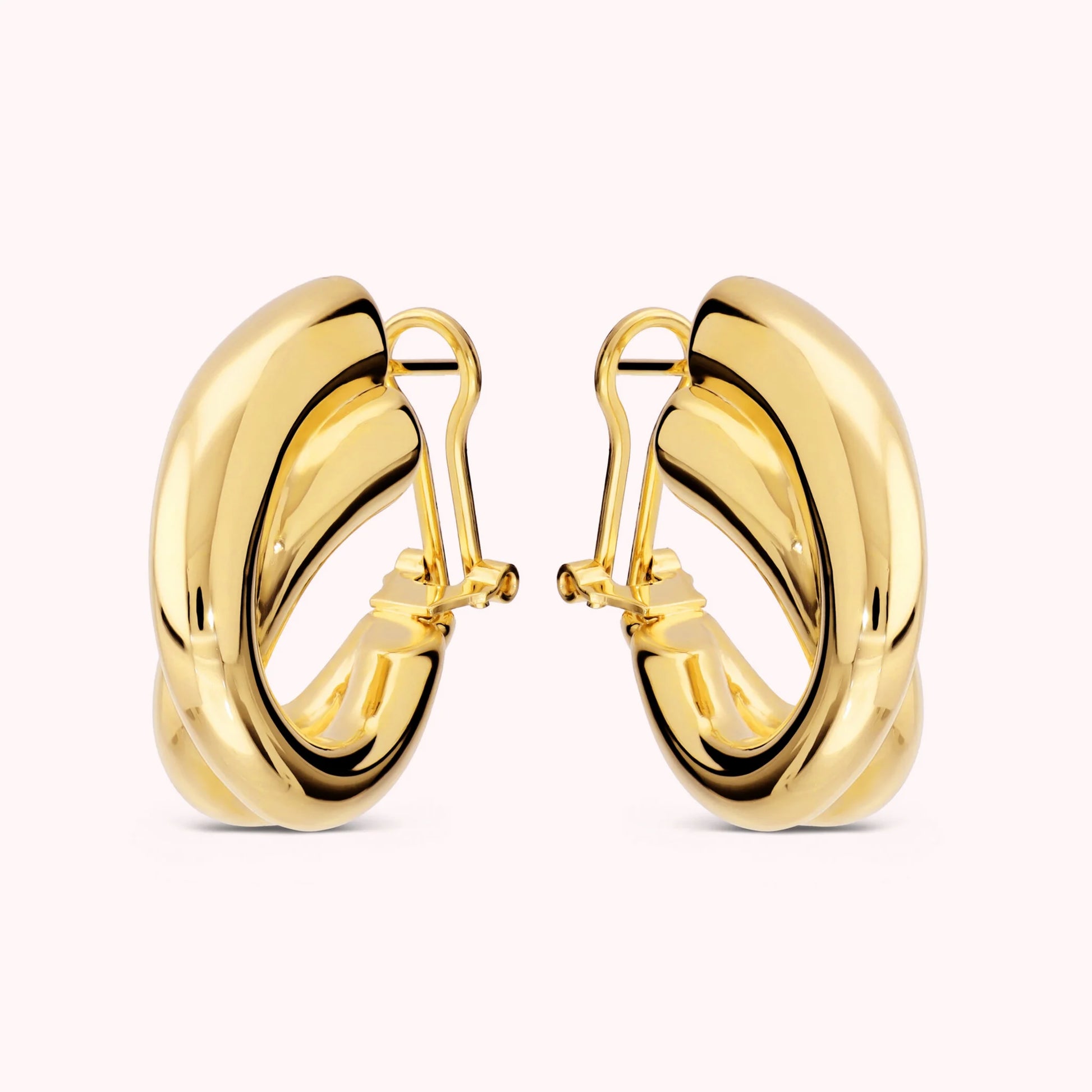 Boucles d'Oreilles Tressées Brillantes