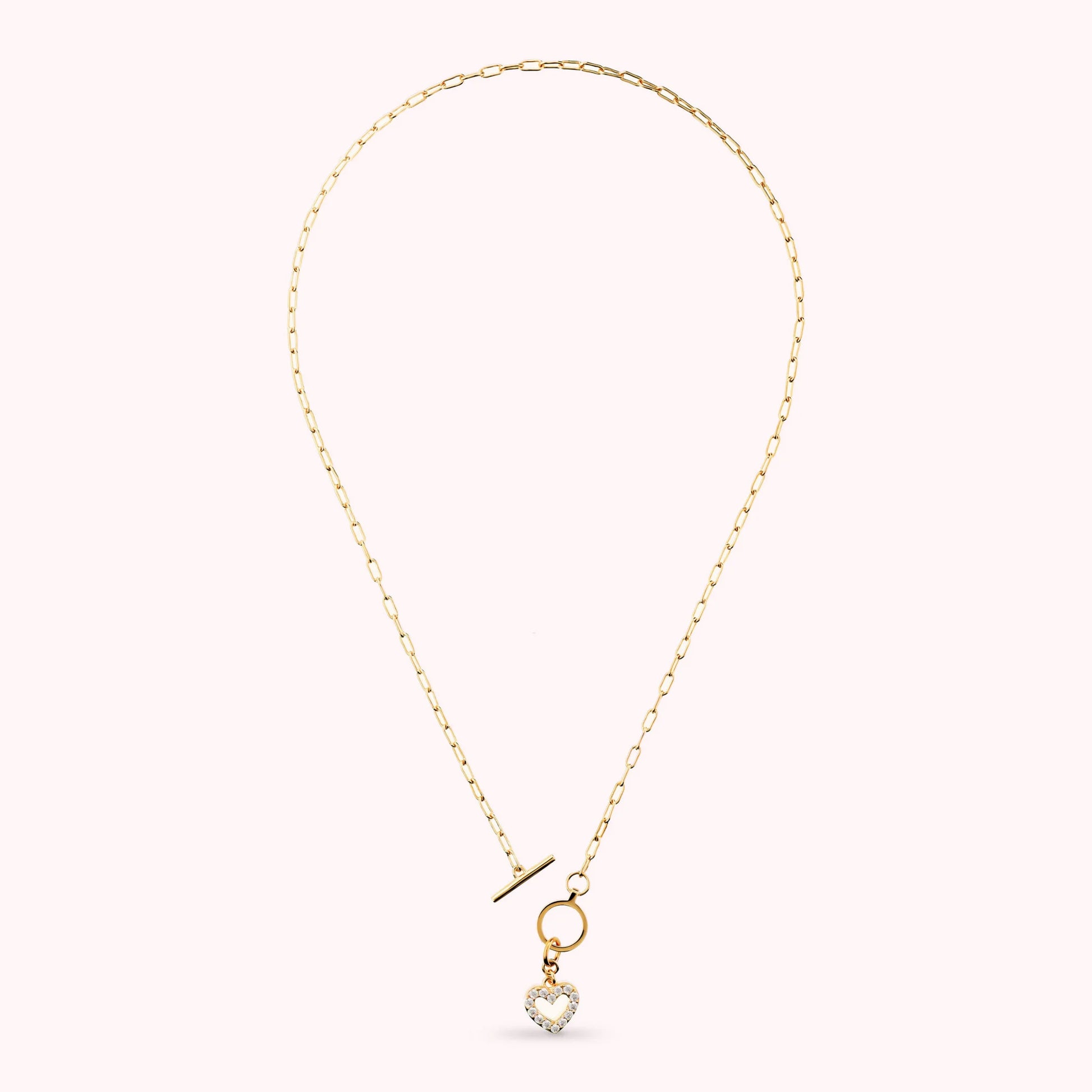 Collana con Ciondolo Cuore in Pavé di Cubic Zirconia