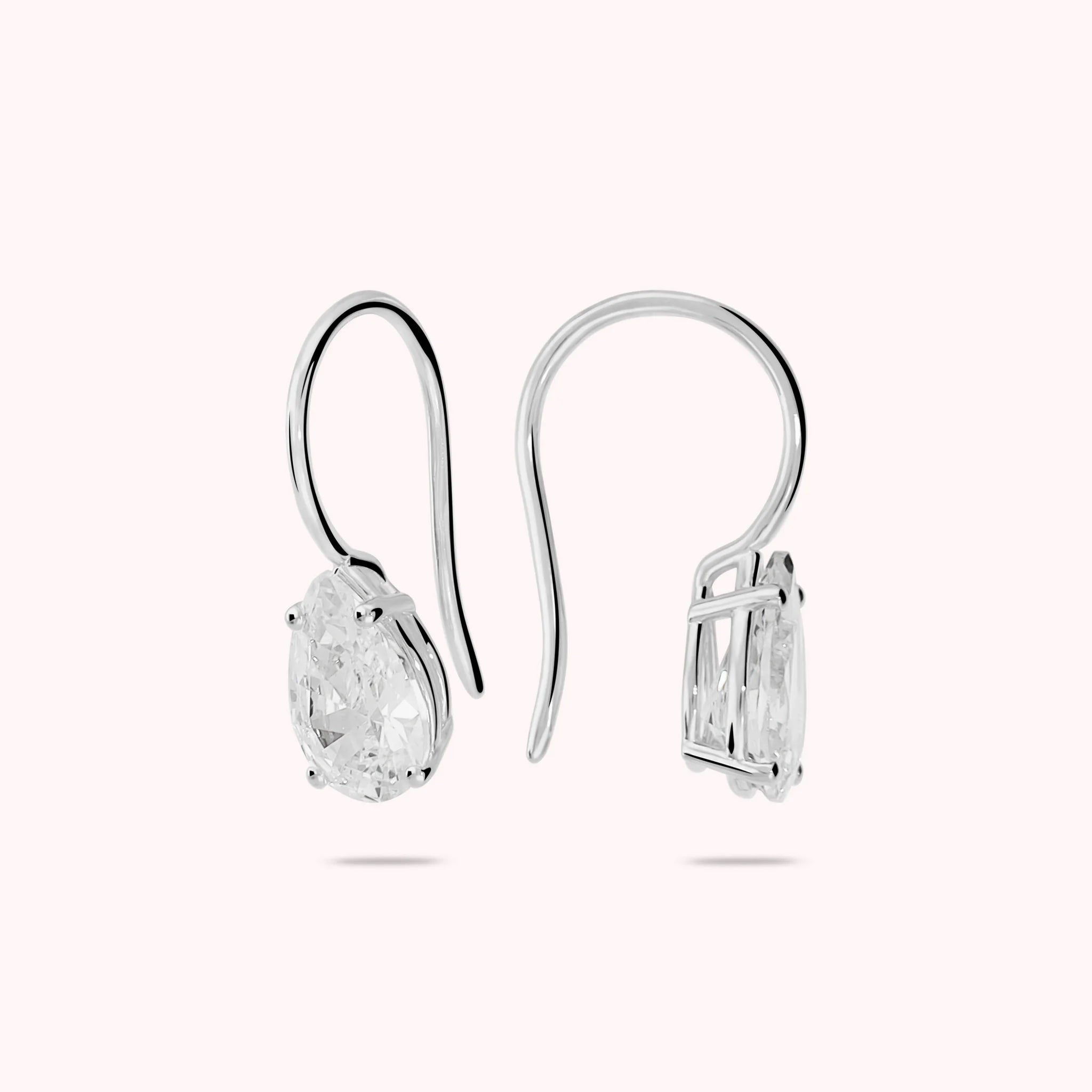 Boucles d'Oreilles Pendantes Attimi di Luce avec Zirconium Cubique Blancs en Goutte
