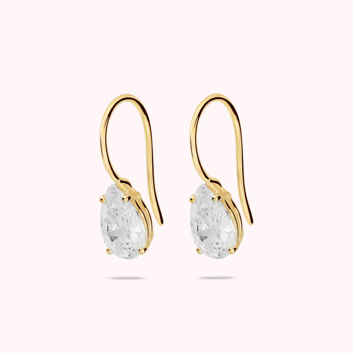Boucles d'Oreilles Pendantes Attimi di Luce avec Zirconium Cubique Blancs en Goutte