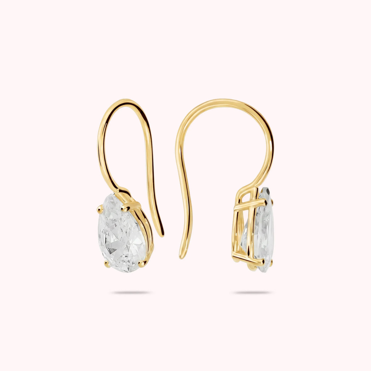 Boucles d'Oreilles Pendantes Attimi di Luce avec Zirconium Cubique Blancs en Goutte