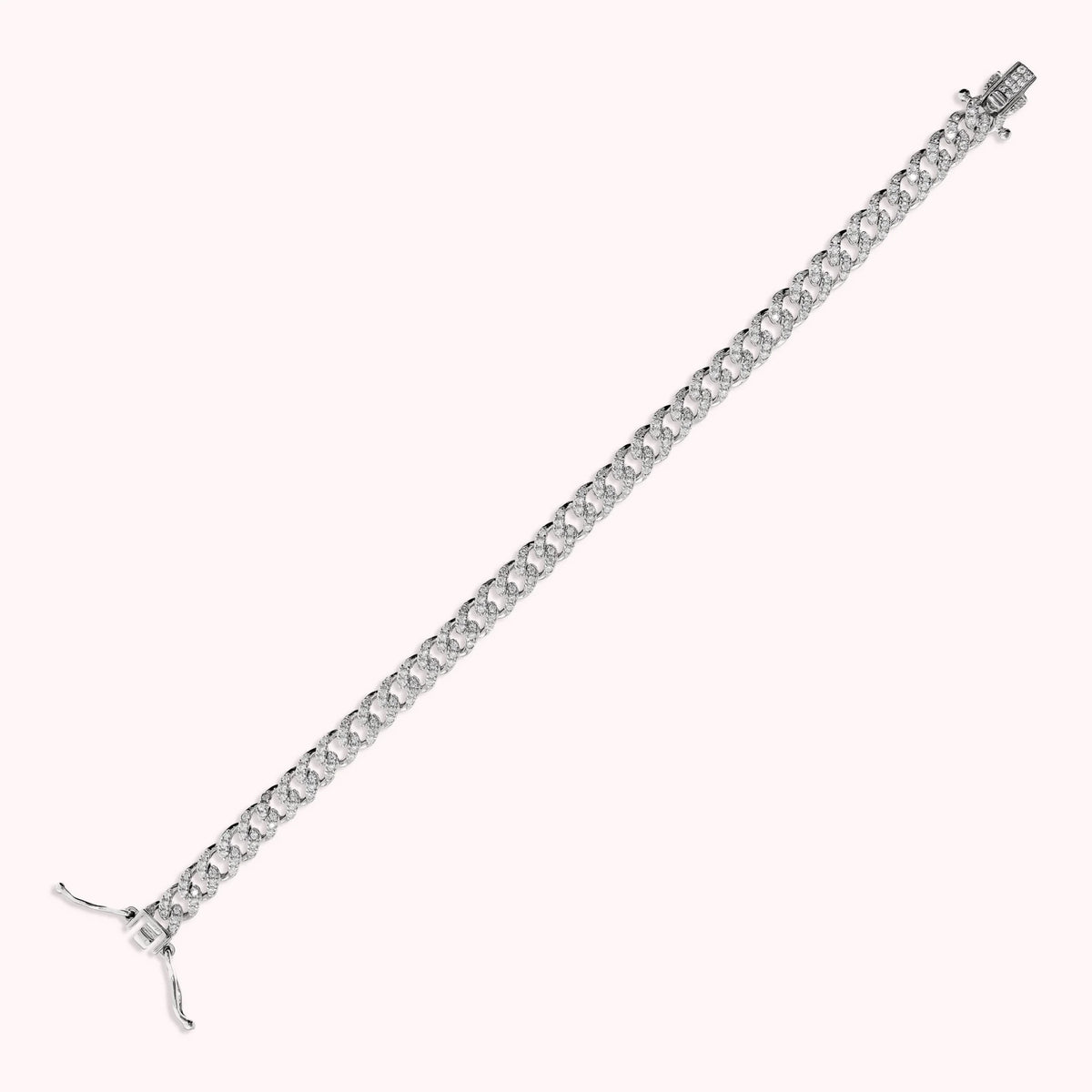 Curb Chain Bracelet in Cubic Zirconia