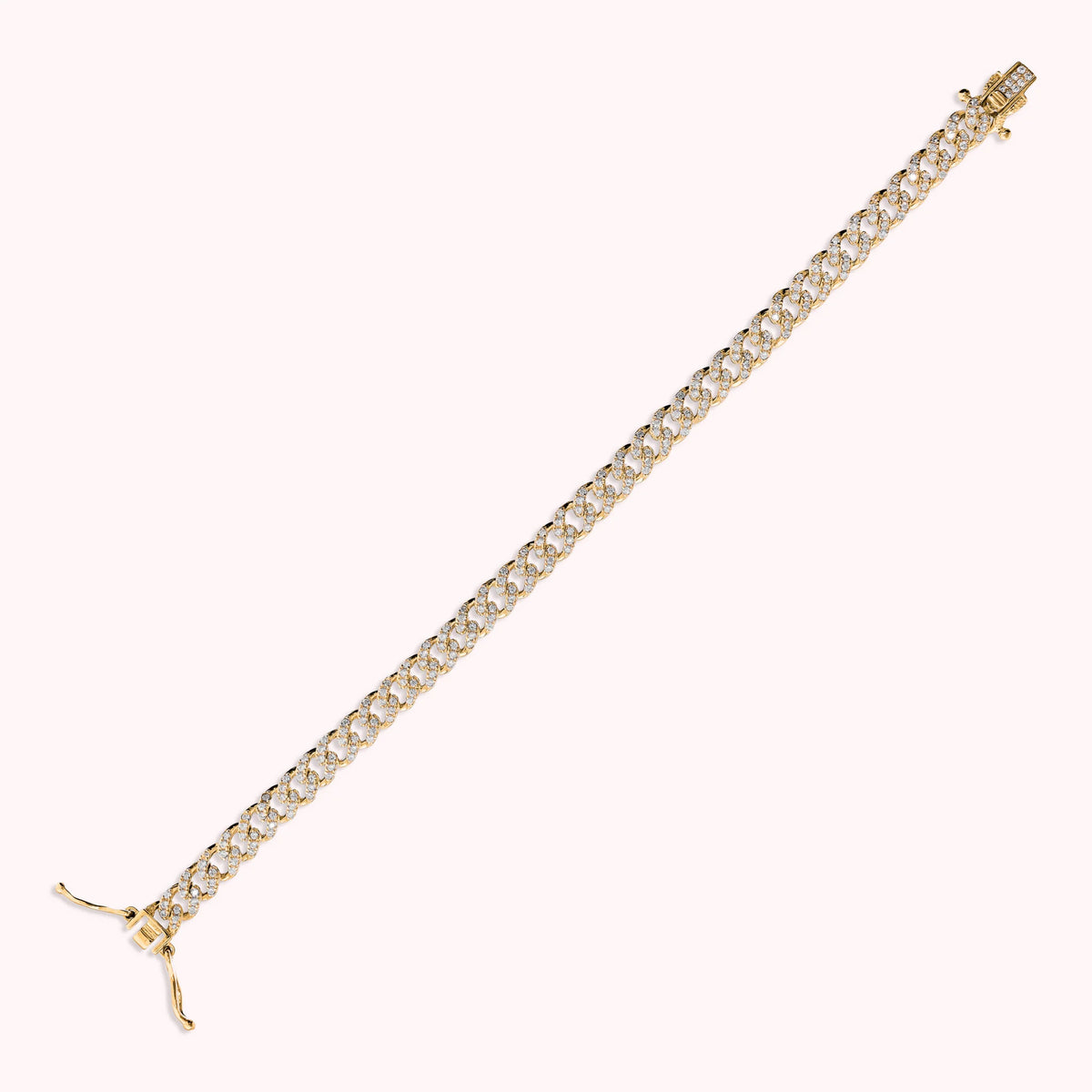 Curb Chain Bracelet in Cubic Zirconia