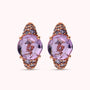 Hoop Earrings with Mixed Pavé and Prisma Gem