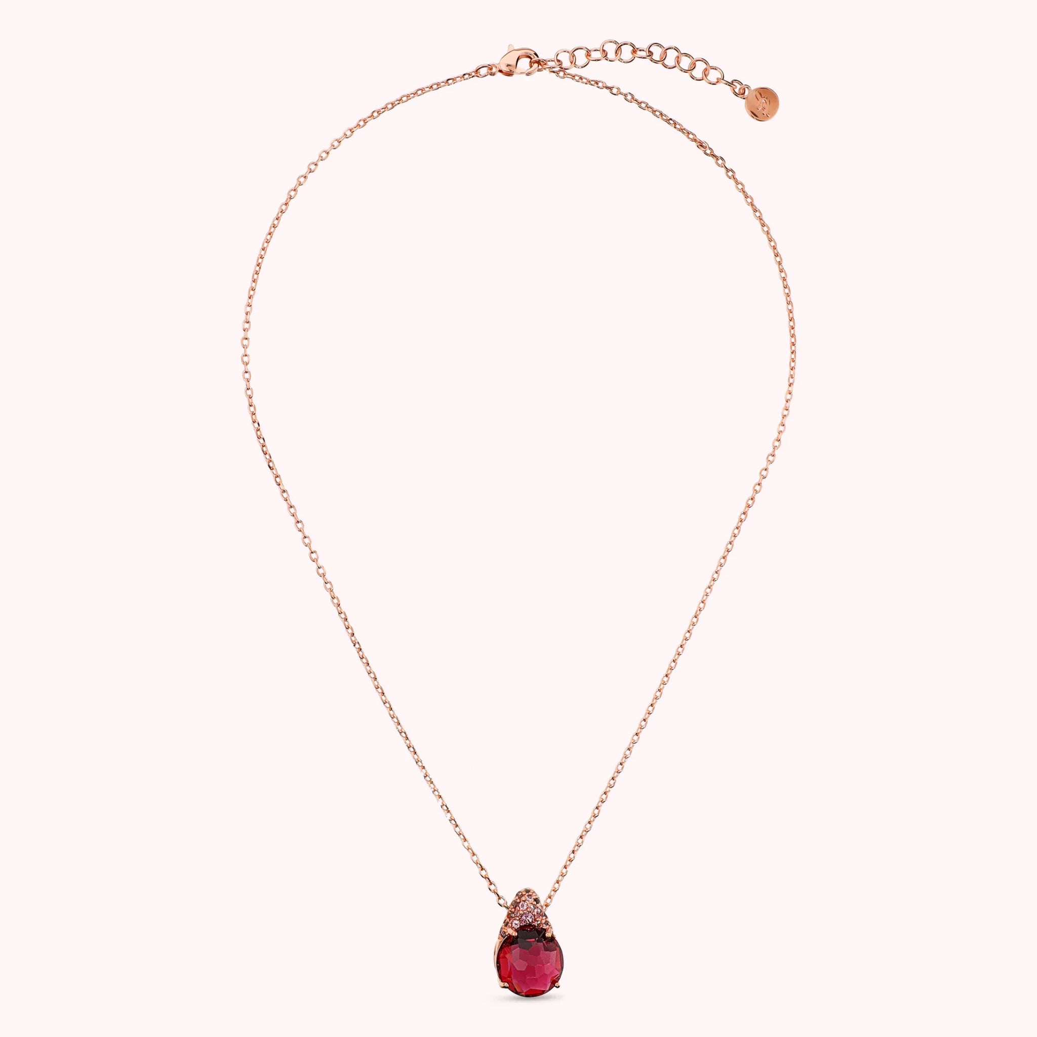 Collier avec Pendentif en Pavé Mixte et Pierre Prisma