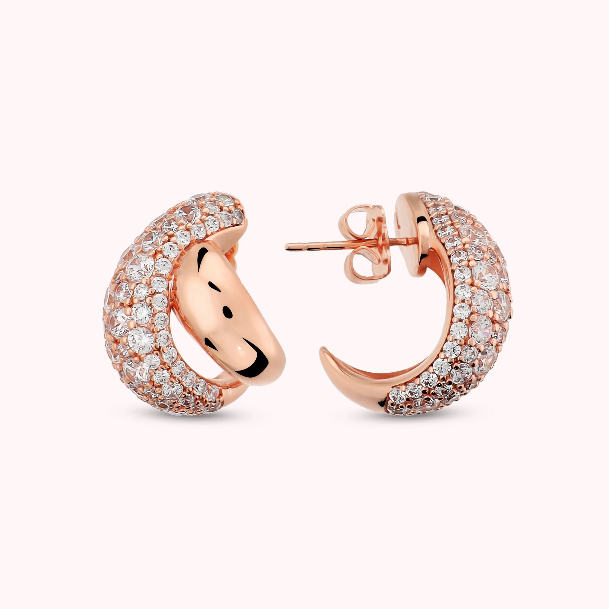 Orecchini a Intreccio in Pavé di Cubic Zirconia