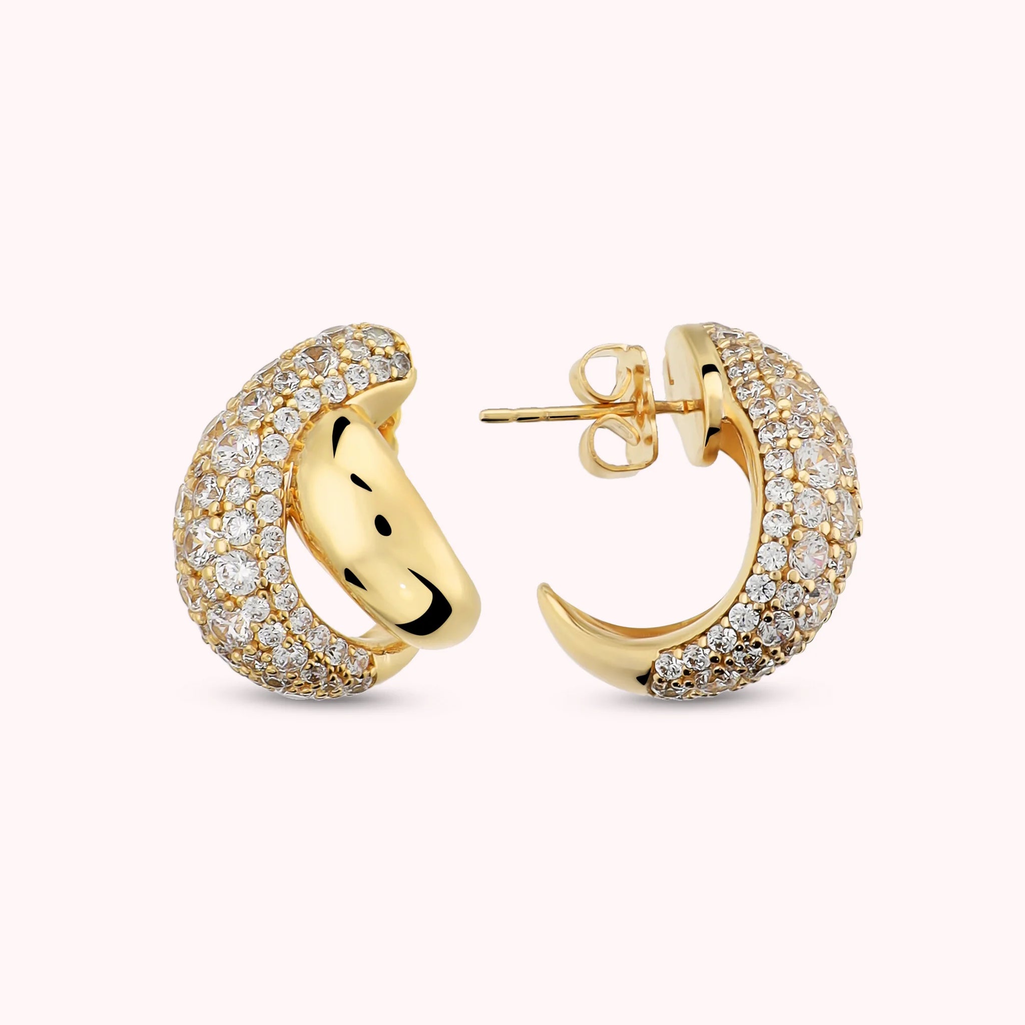 Orecchini a Intreccio in Pavé di Cubic Zirconia